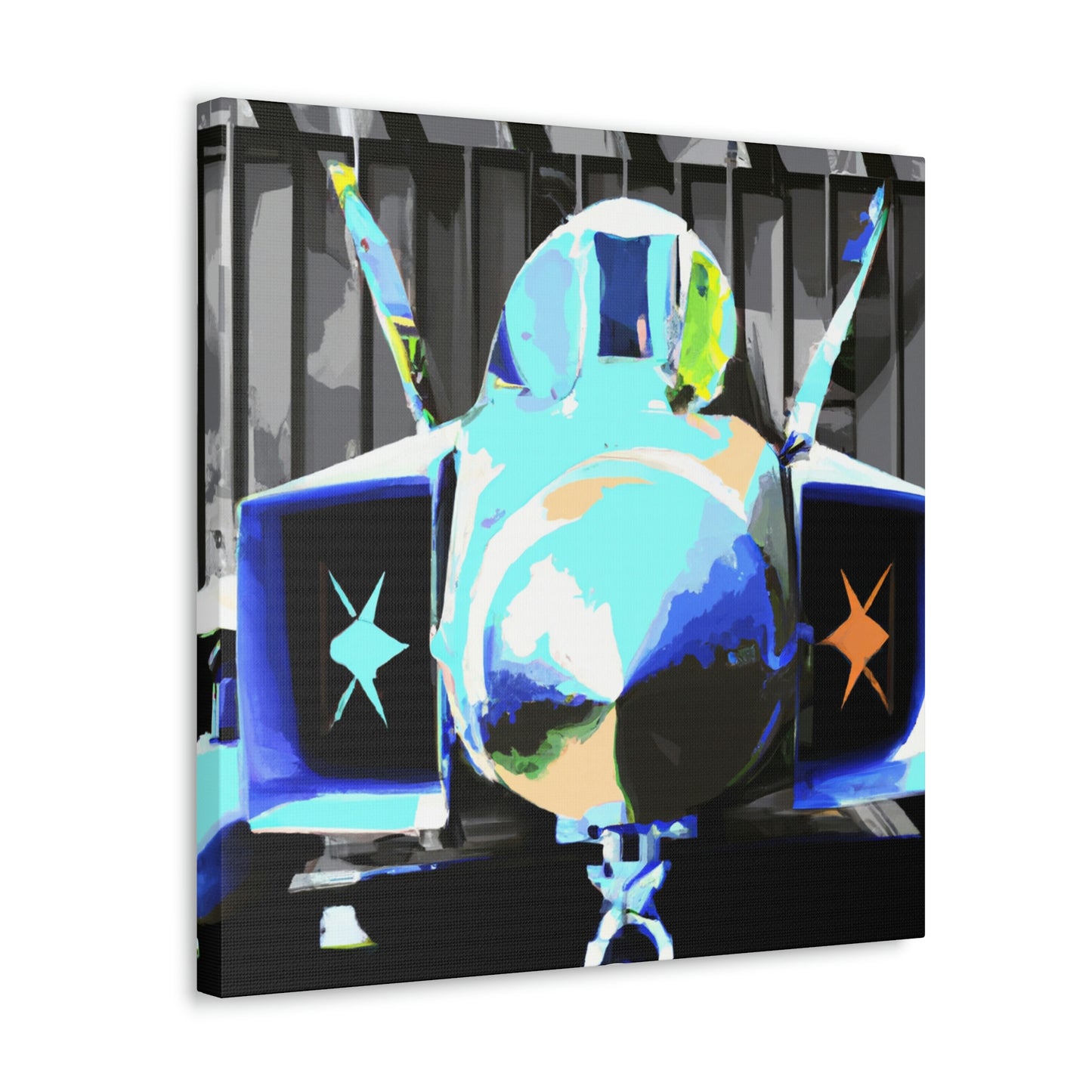 Fighter Jet Pop Art - Canvas