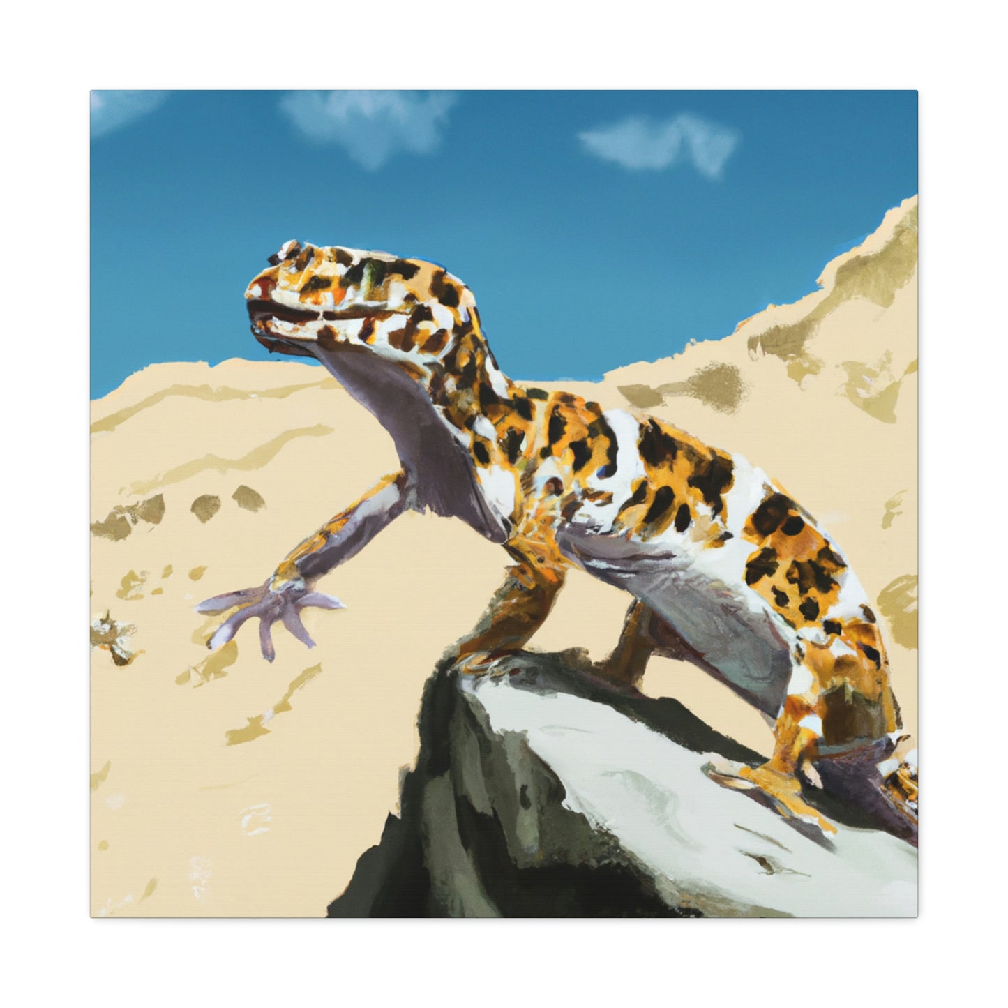 Leopard Gecko Elegance - Canvas