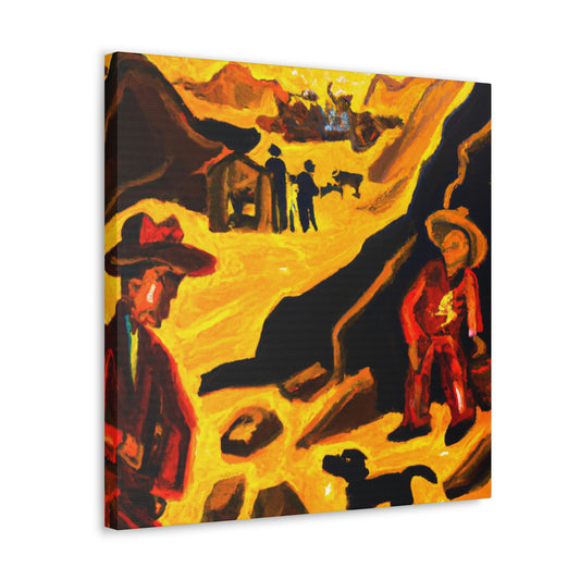 Gold Mine Ablaze - Canvas