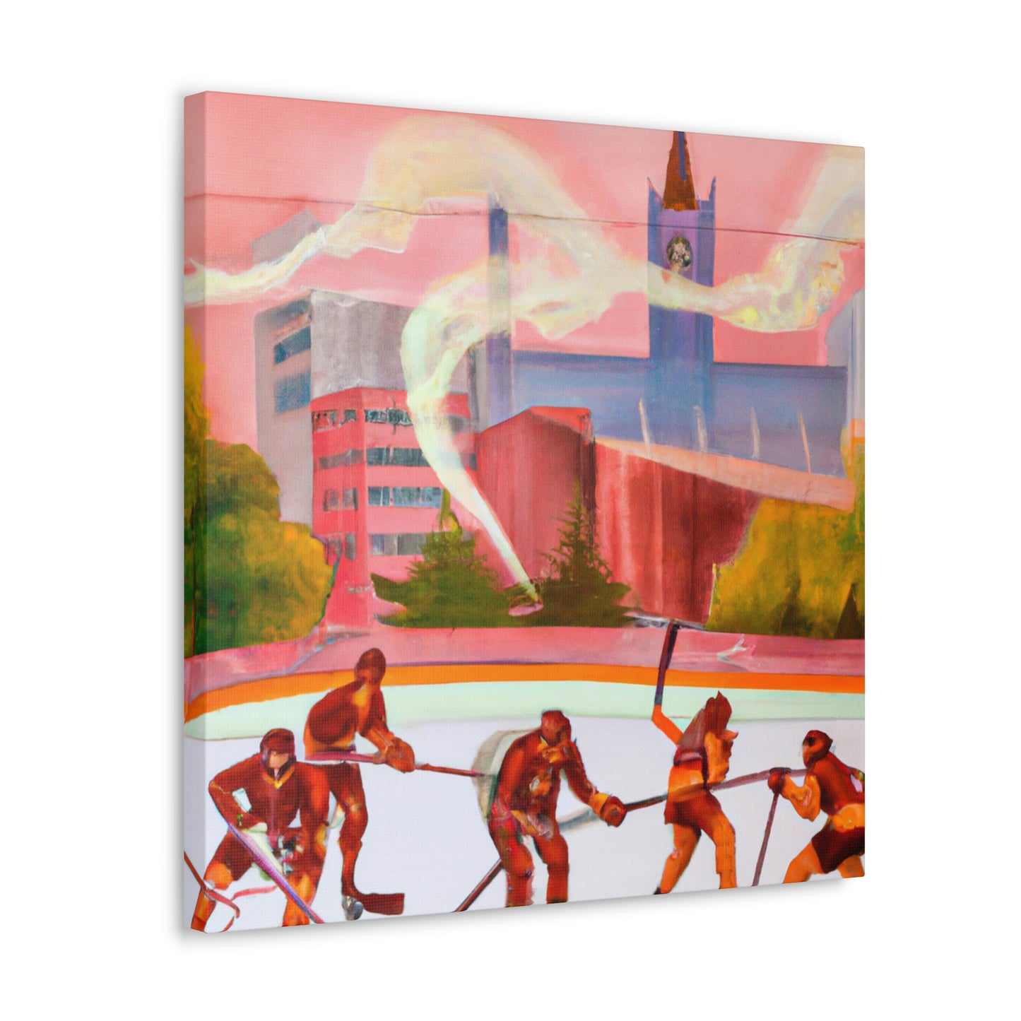 "Ice Skating Heroes Rise" - Canvas