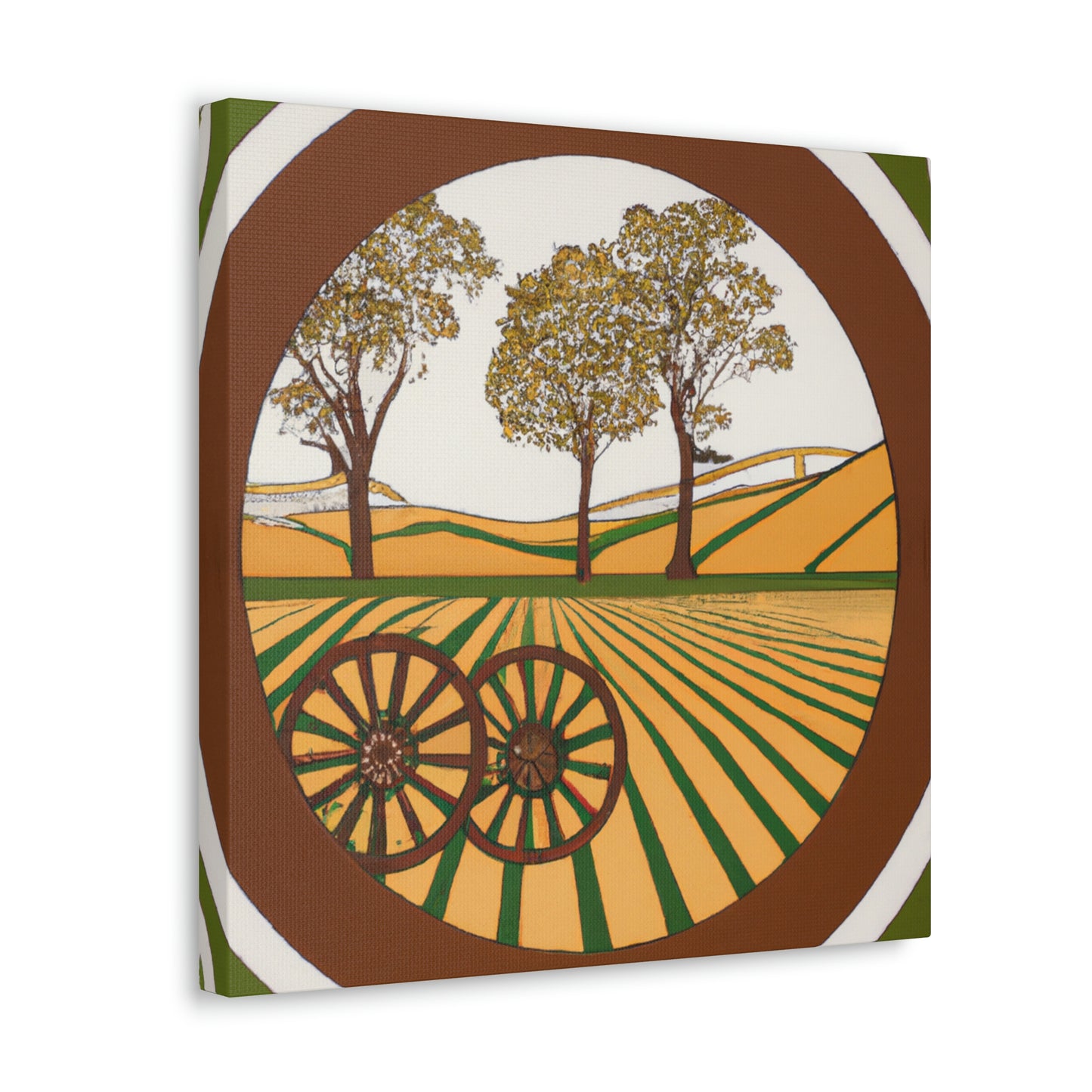 "Wagon Wheel: Deco Shine" - Canvas