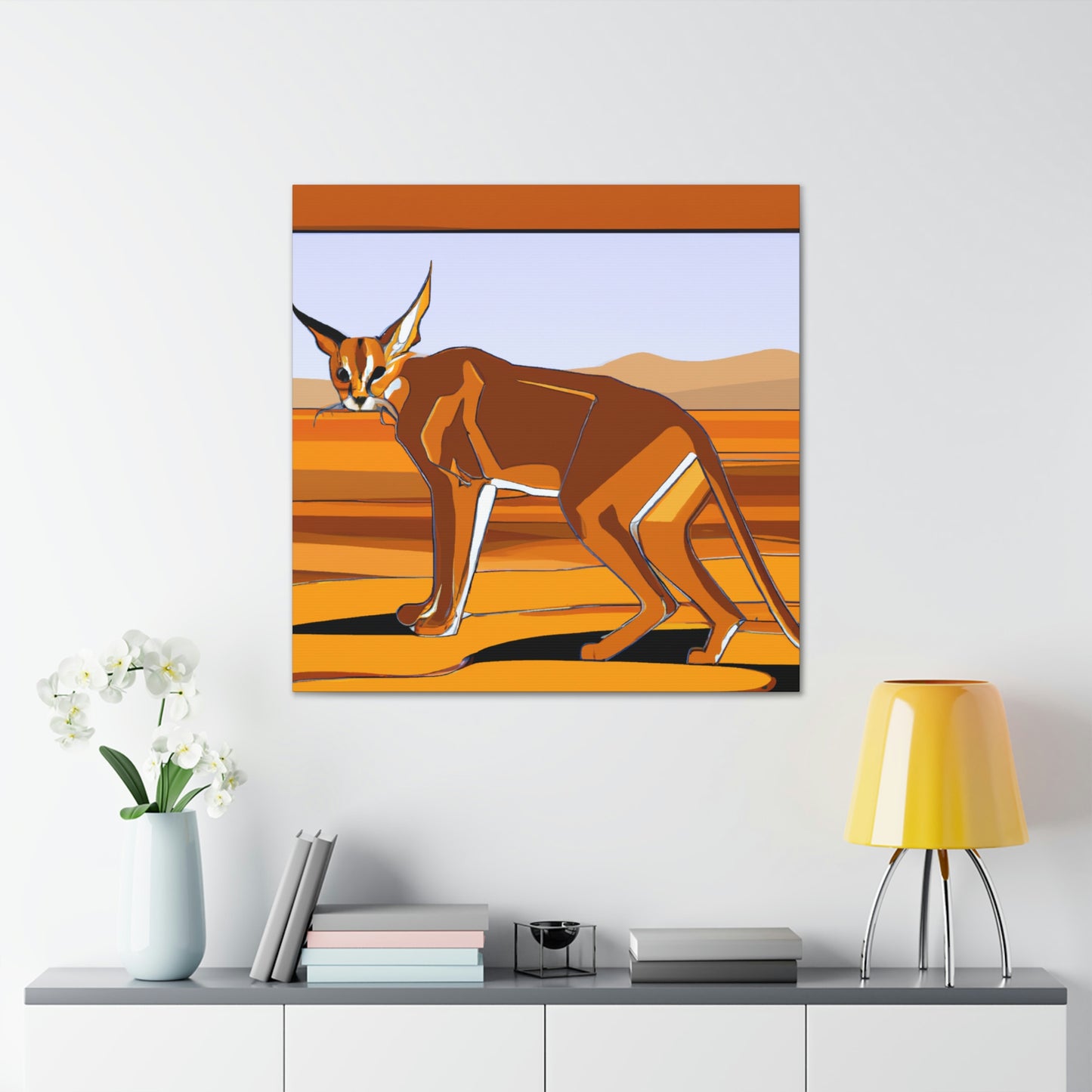 Caracal's Midnight Glamour - Canvas