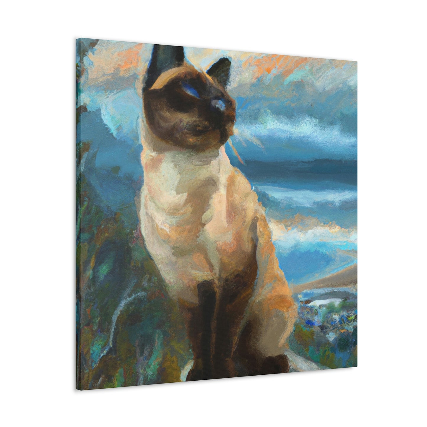 Siamese in Sepia - Canvas