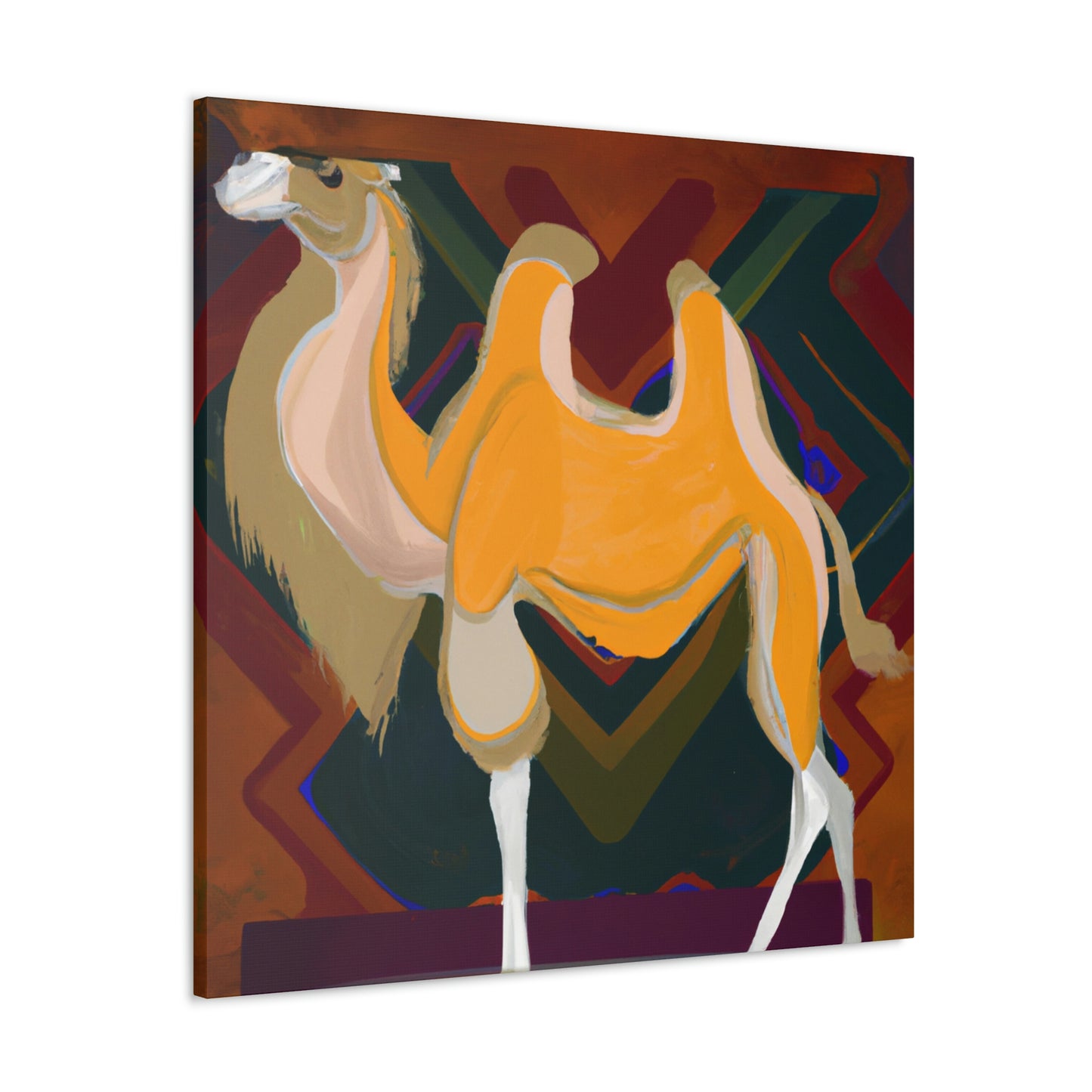 "Camel Oasis Reflection" - Canvas