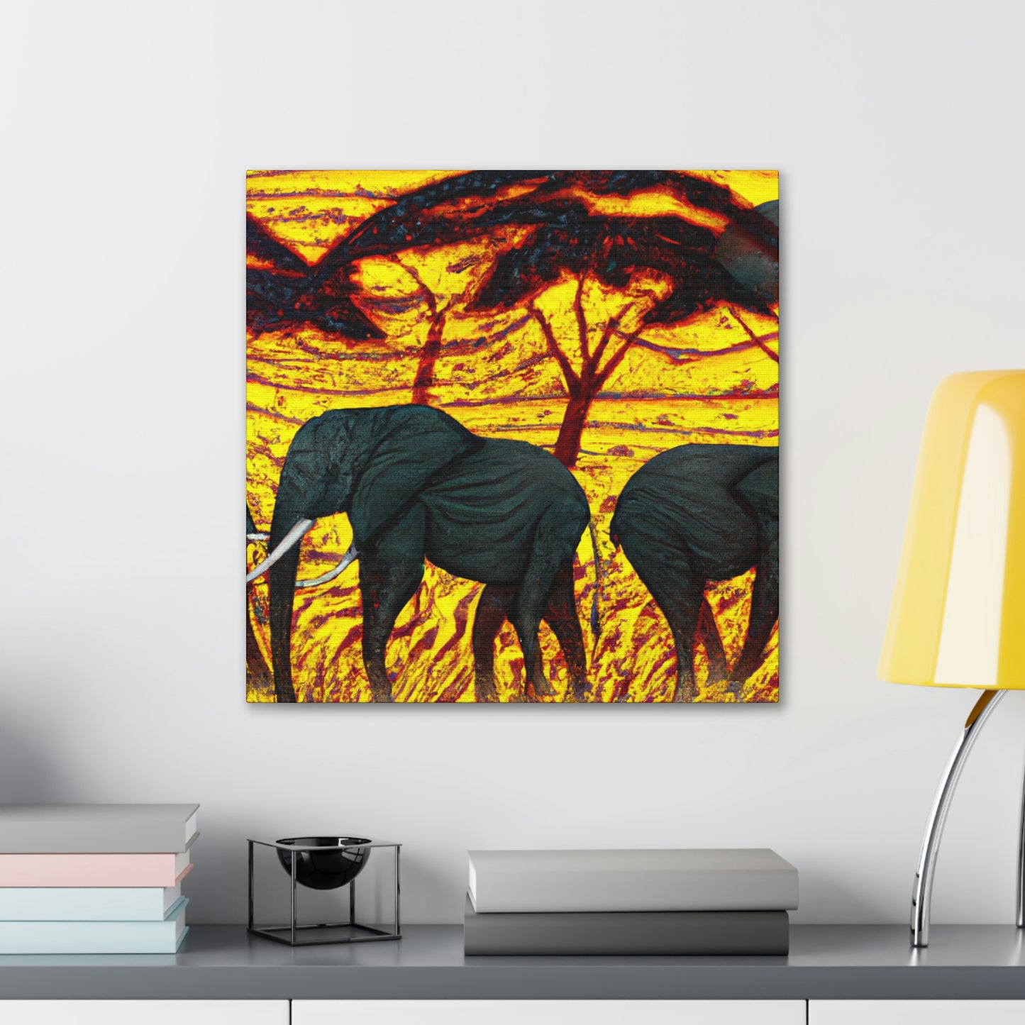 Elephant Afternoon Delight - Canvas