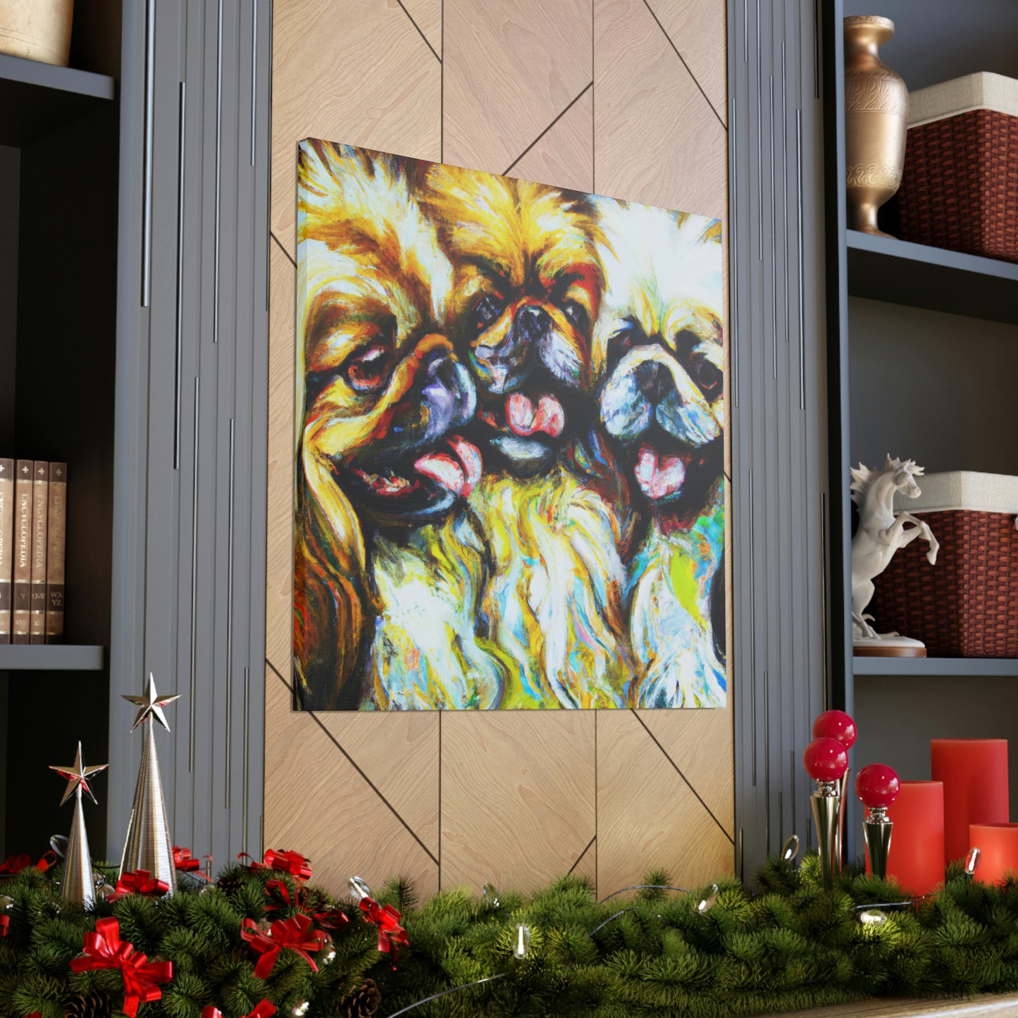 Pekingese Pride Expressionism - Canvas