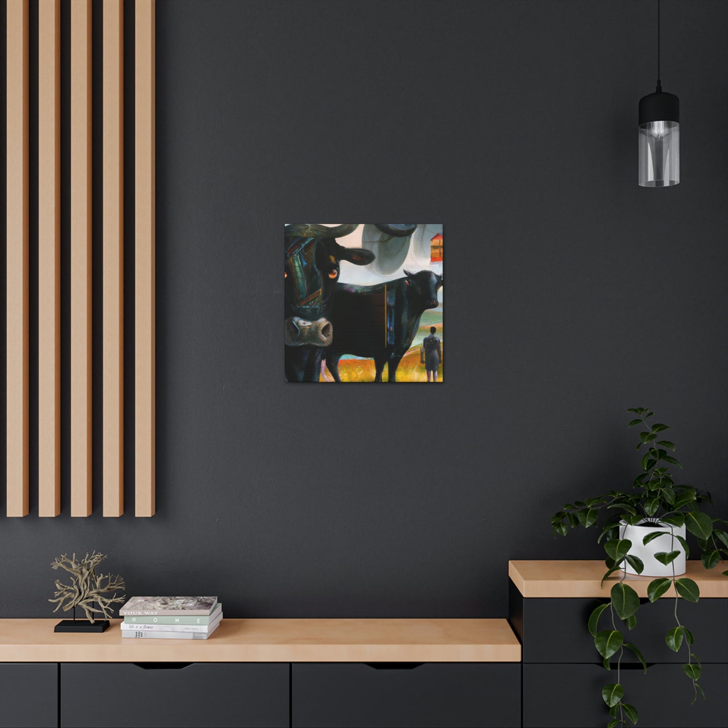 "Black Angus Dreamscape" - Canvas