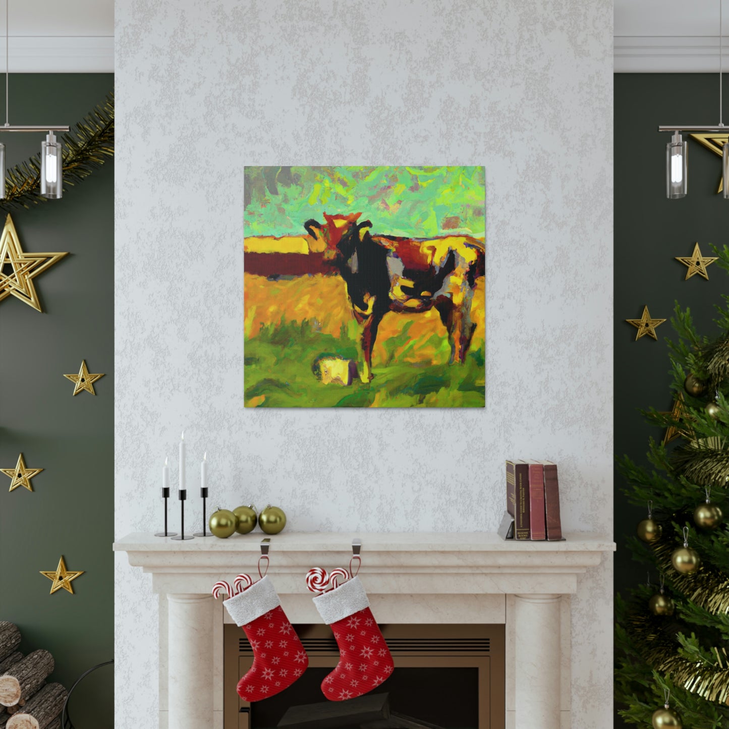 Jersey Cow Expressionism - Canvas