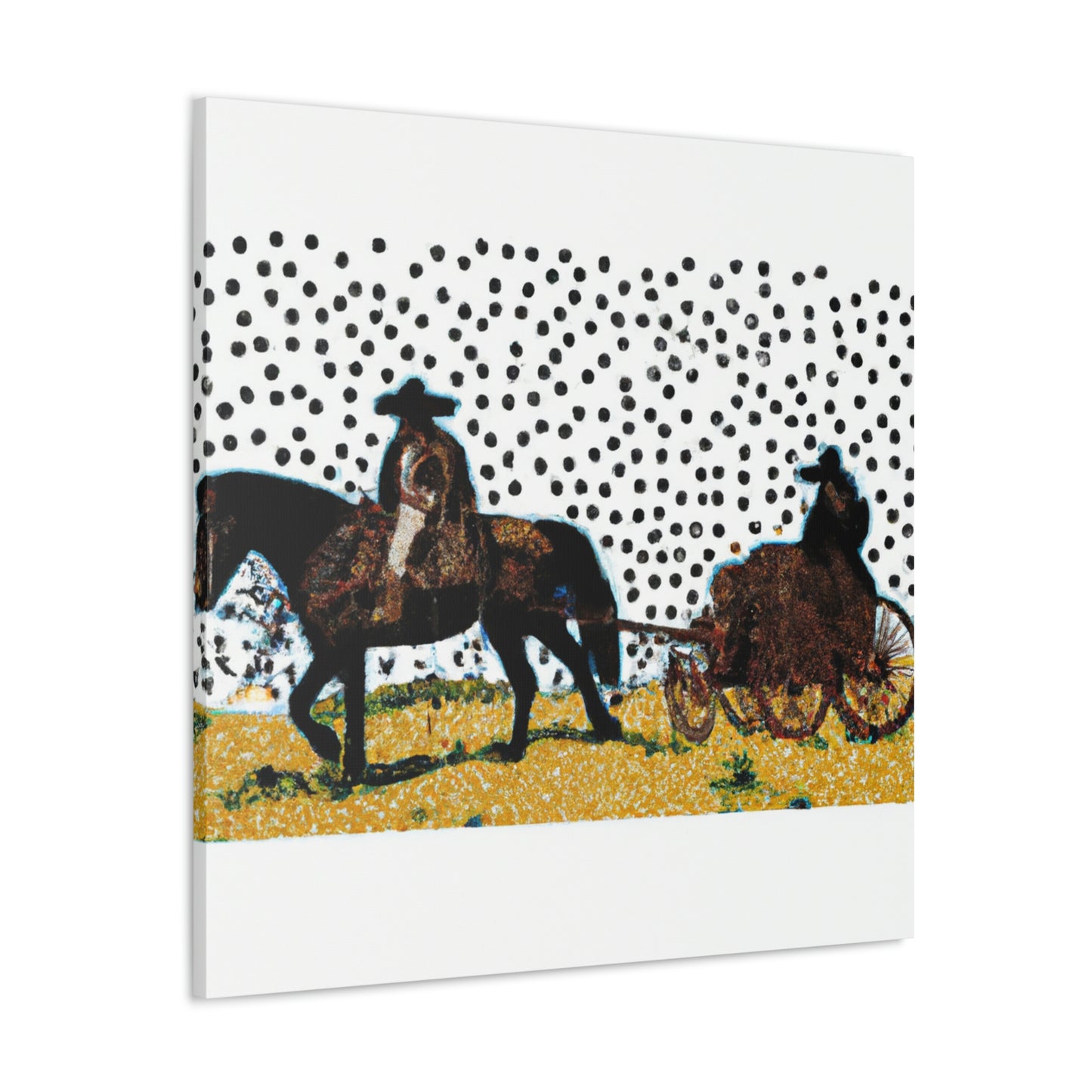 Stagecoach in Pointillism - Canvas