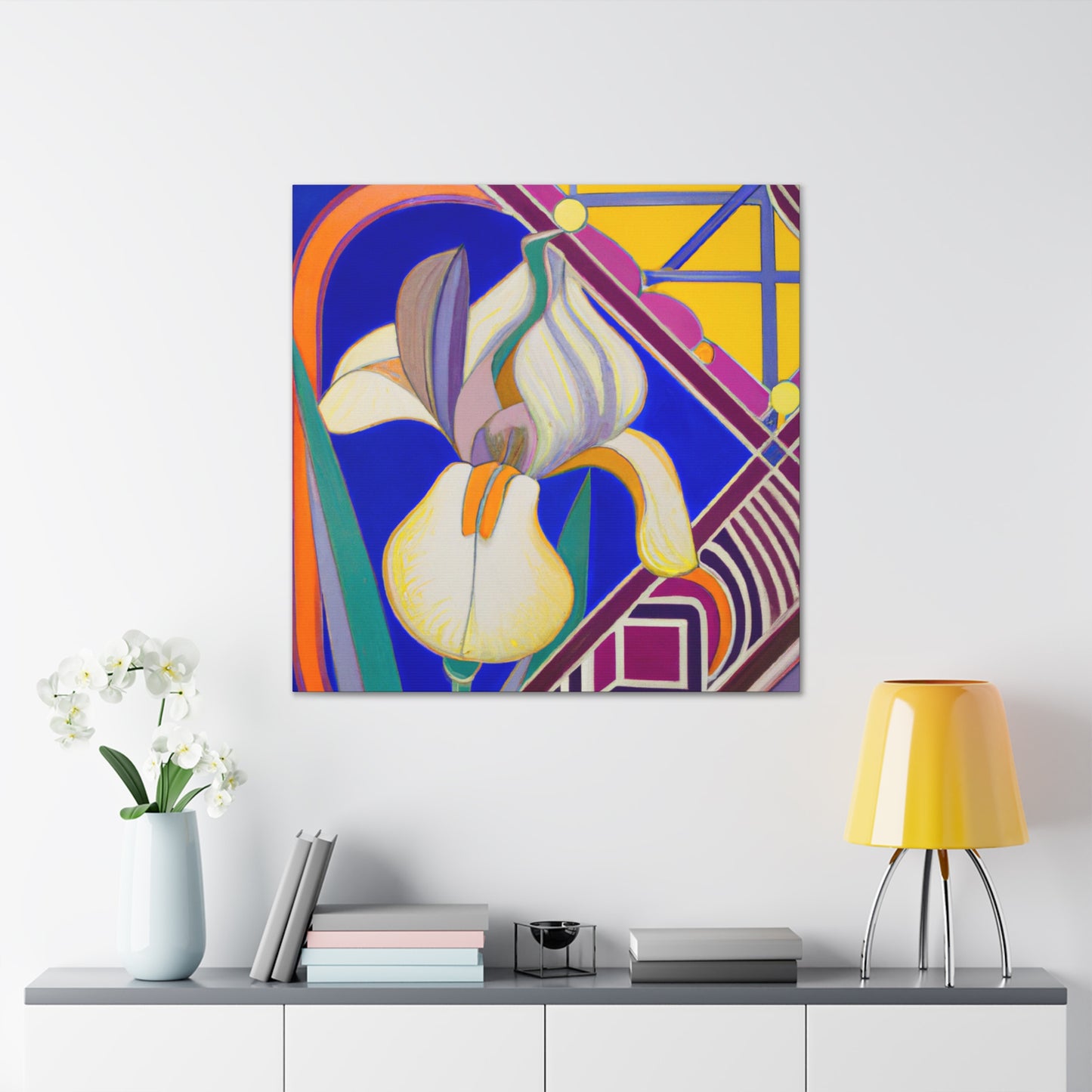 "Iris in Azure Splendor" - Canvas