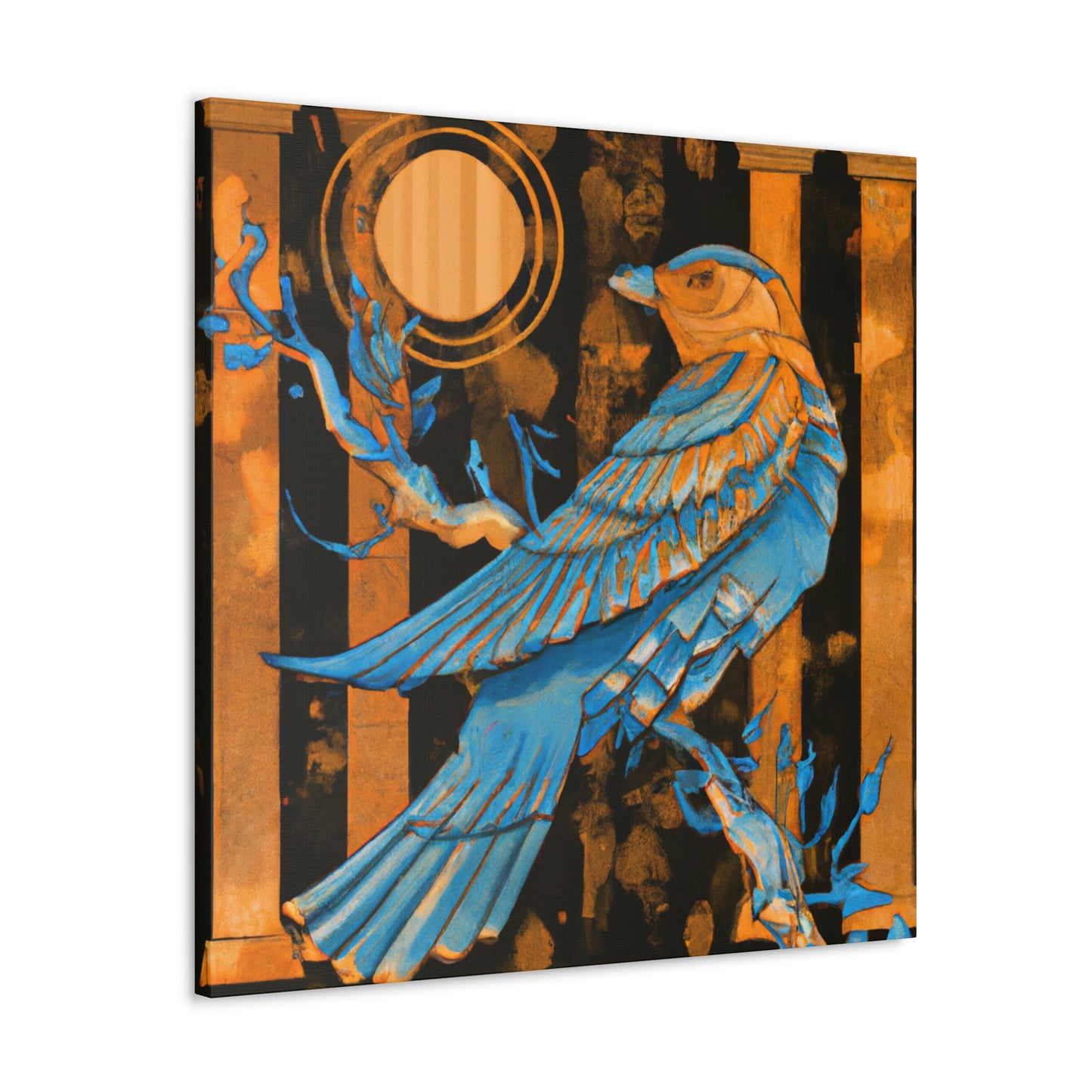 "Bluebird's Art Deco Dream" - Canvas