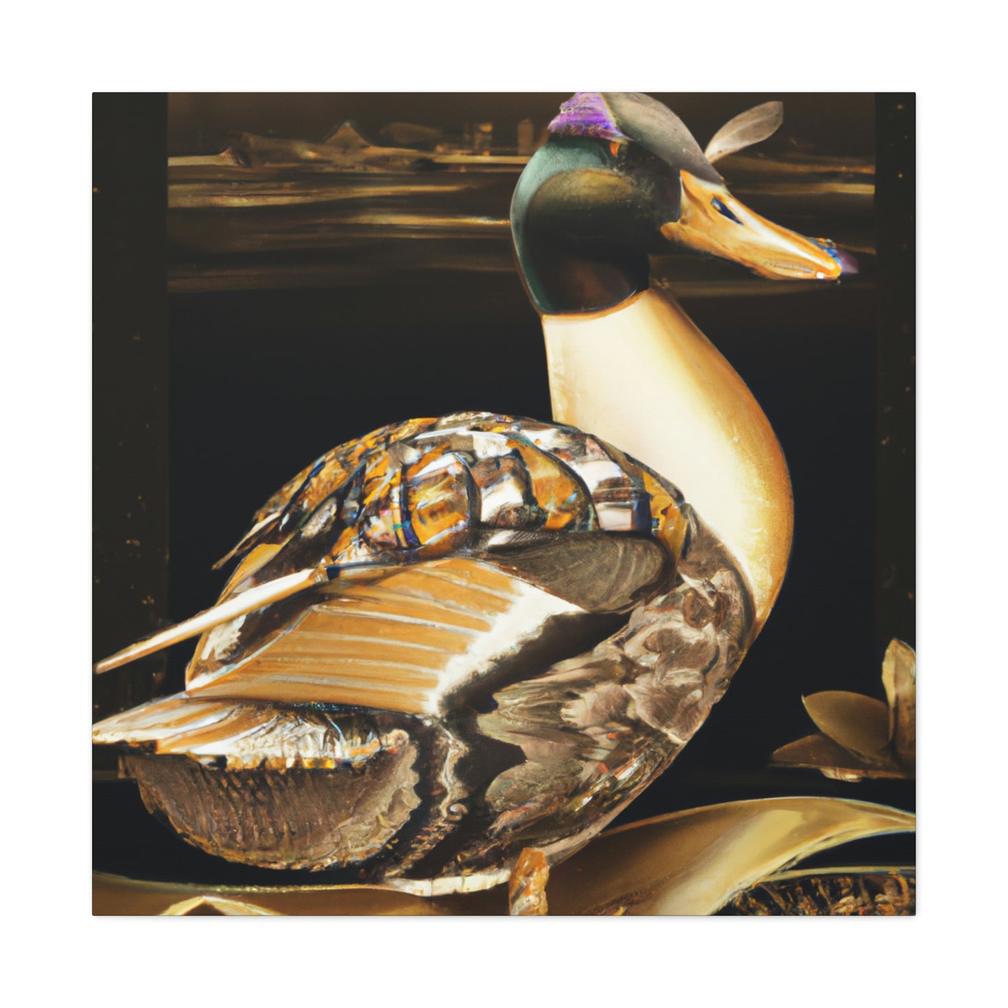 Mallard in Art Deco - Canvas