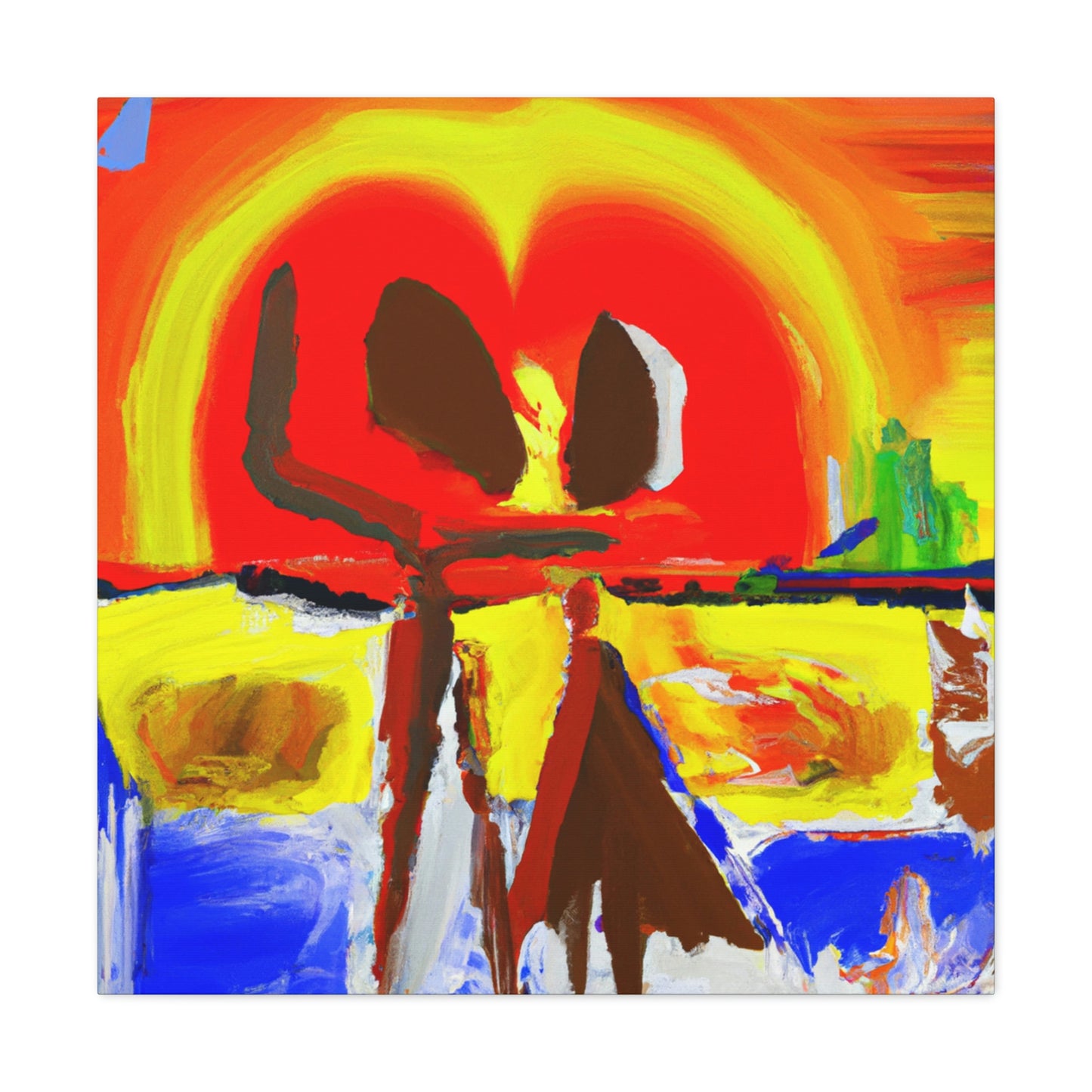 Love at Sunset - Canvas