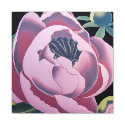 "Enchanting Art Deco Peony" - Canvas