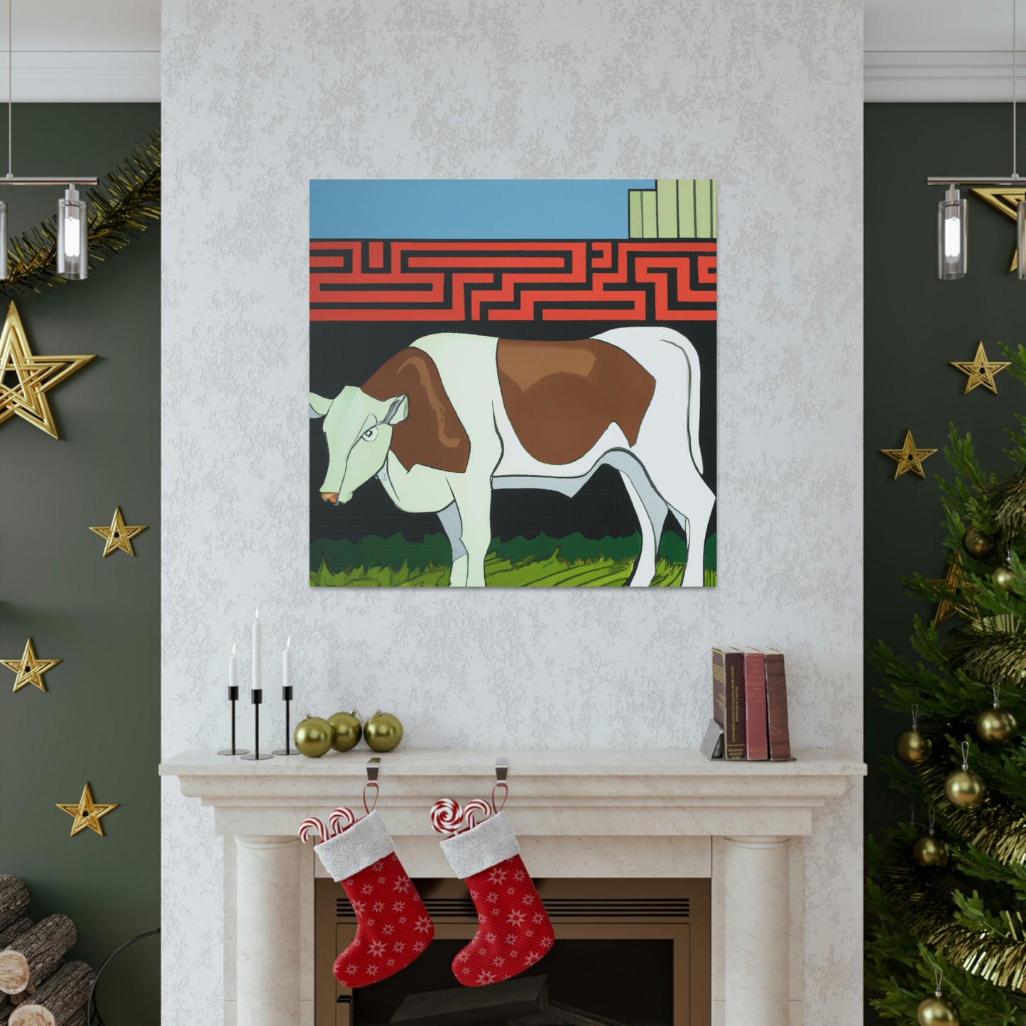 Calves in Art Deco - Canvas