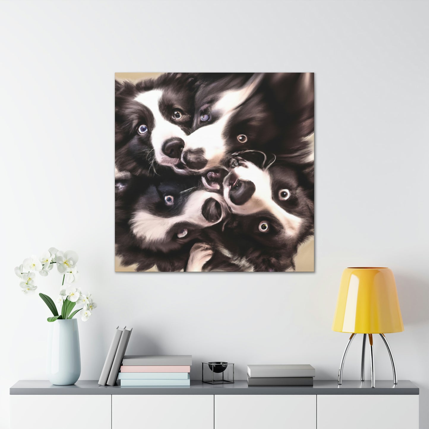 "Border Collie Dreamscape" - Canvas