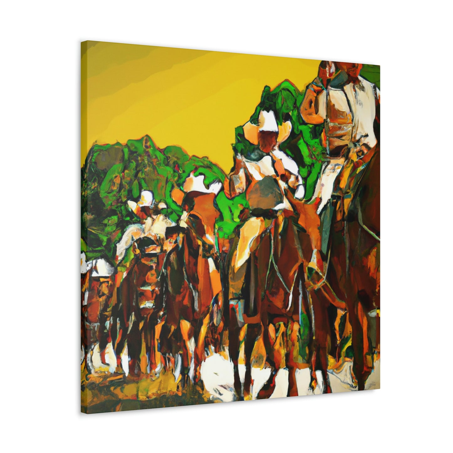 Herding the Cattle Sunrise - Canvas