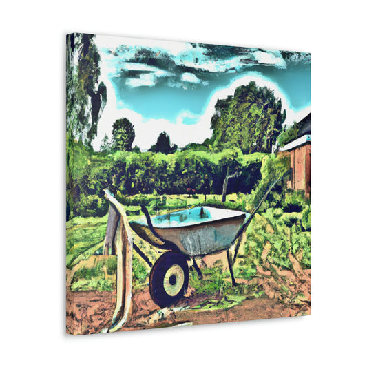 "Wheelbarrow in Bloom" - Canvas