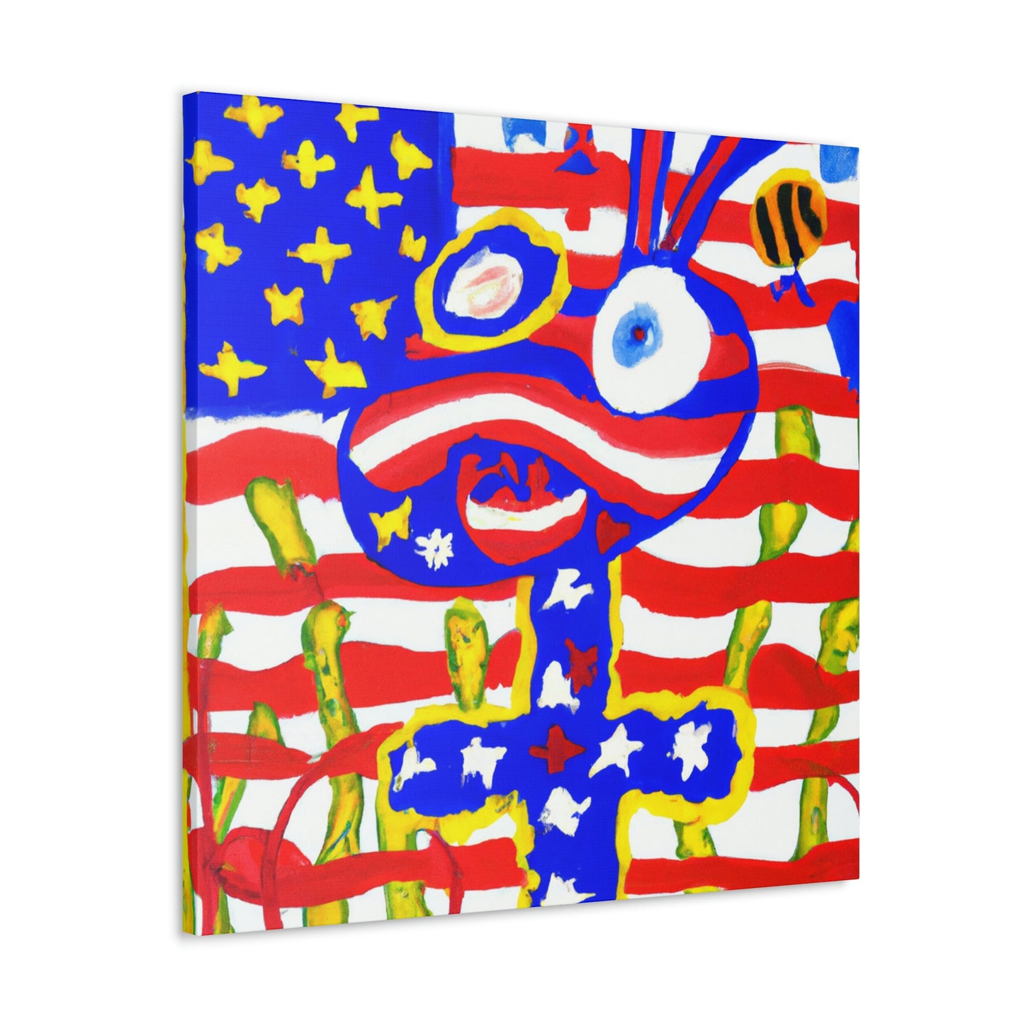 "Stars and Stripes Elegance" - Canvas