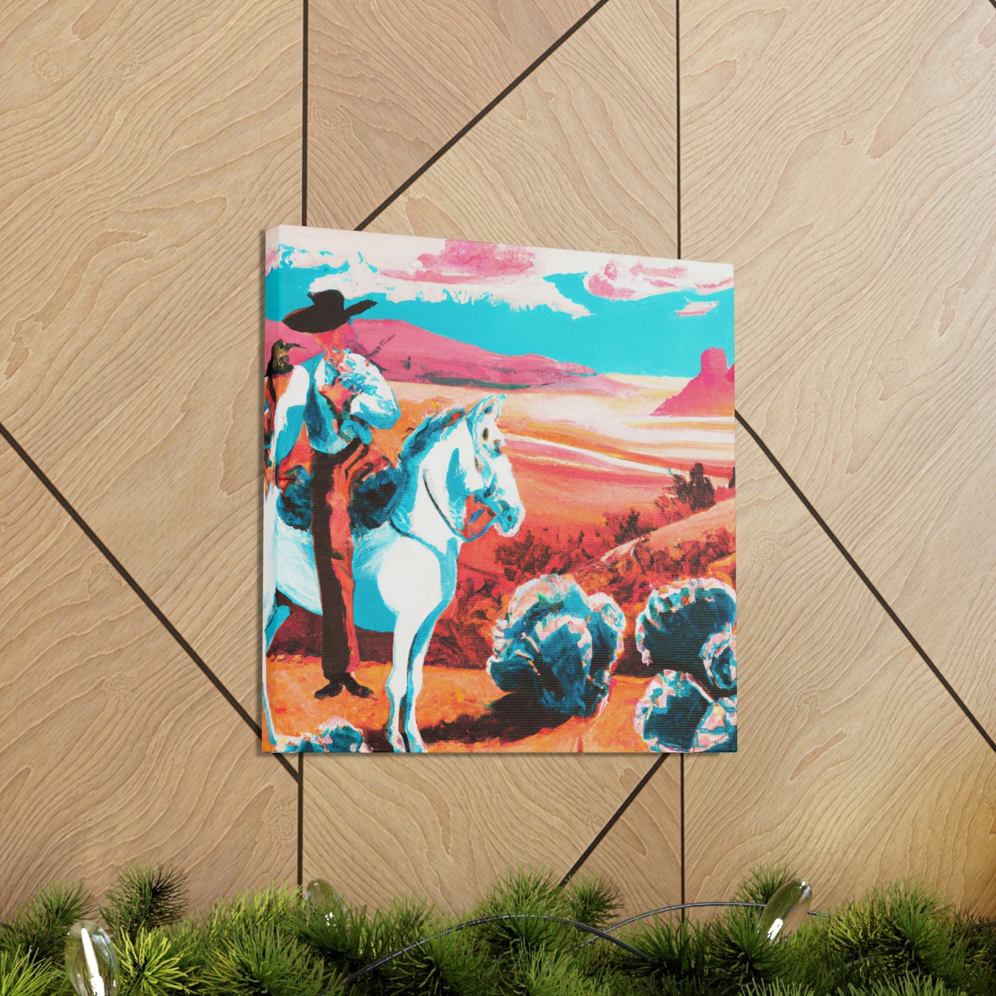 "Frontier Sunset Reflection" - Canvas