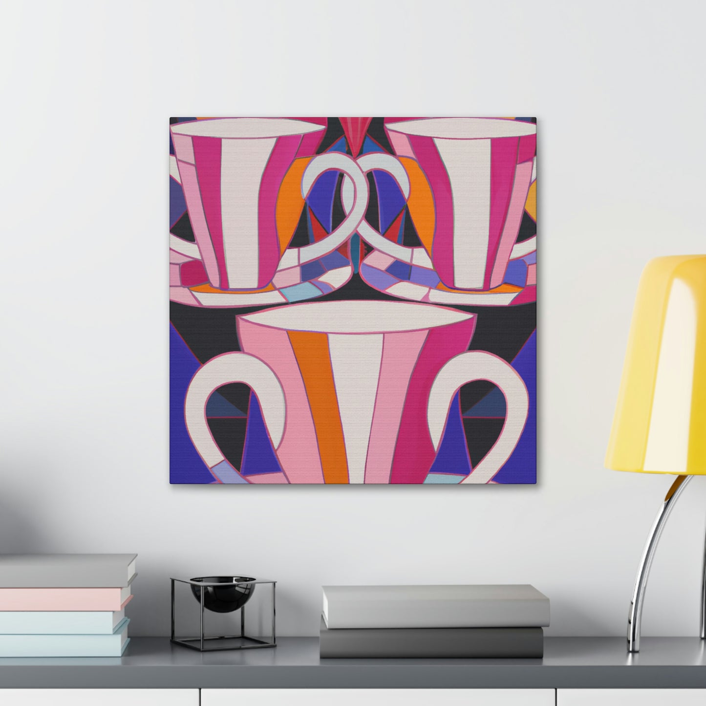 "Tea Cup Symphony" - Canvas