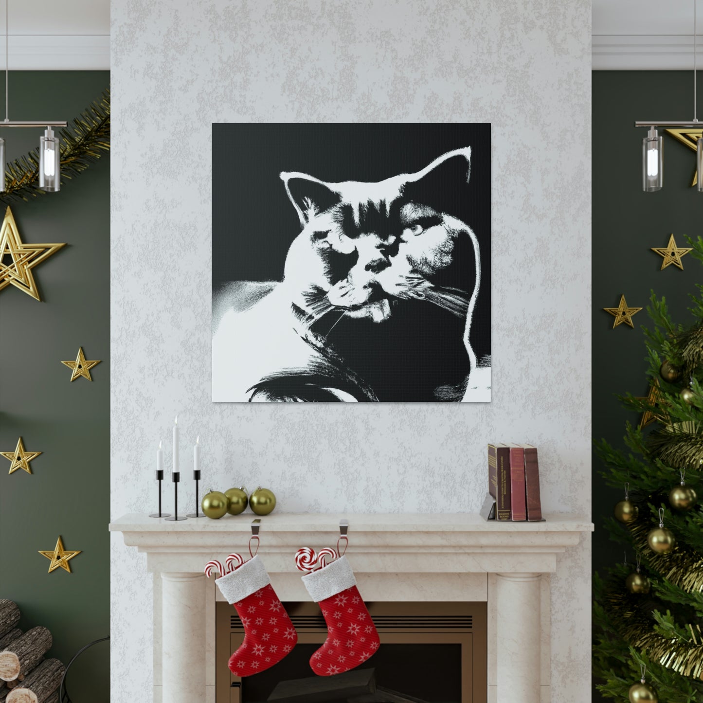 "Pop Britannia Cat Portrait" - Canvas