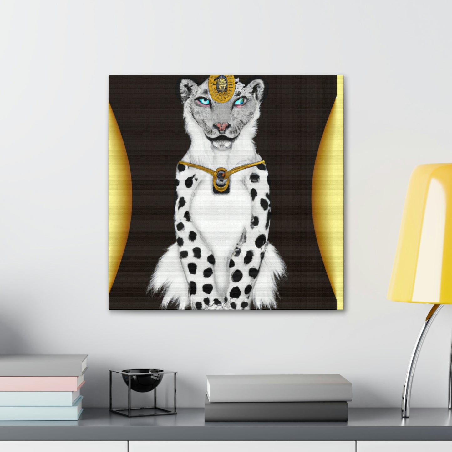 "Luxurious Snowy Panther" - Canvas