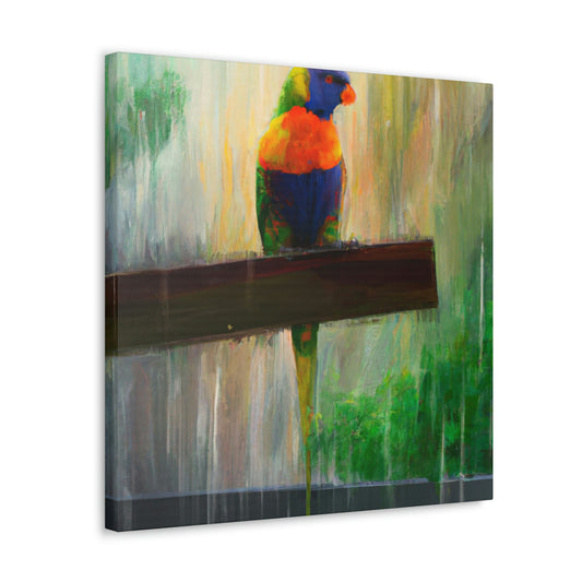 "Rainbow Lorikeet Vista" - Canvas