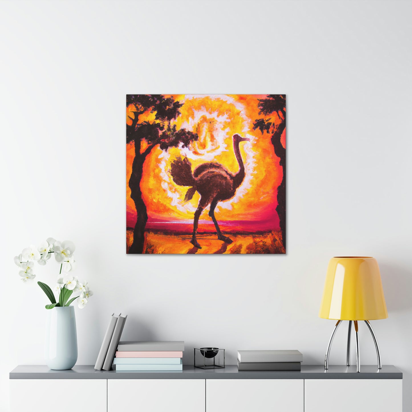 "Ostrich Plumes Deco" - Canvas