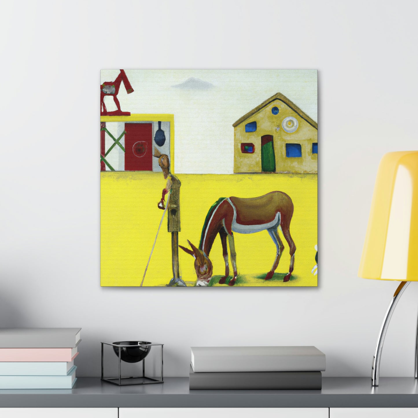 Mules in Dreamscape. - Canvas