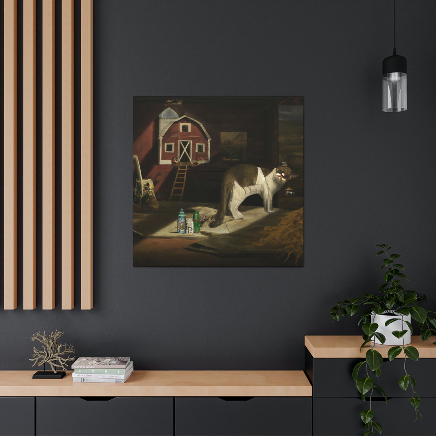 Barn Cat's Dreamscape - Canvas