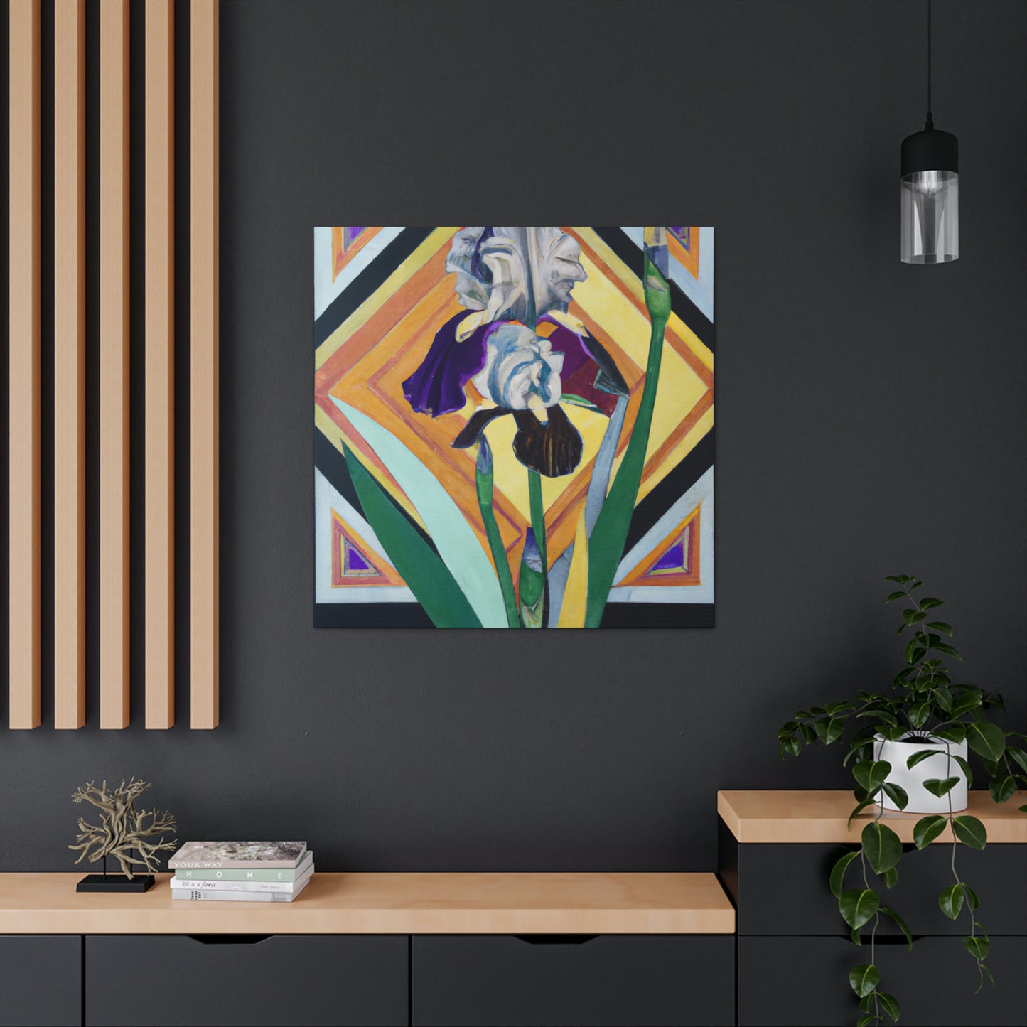 Iris, Glowing Gemstone - Canvas