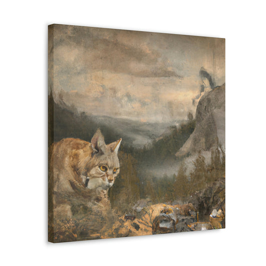 "Bobcat in Steampunk Gear" - Canvas