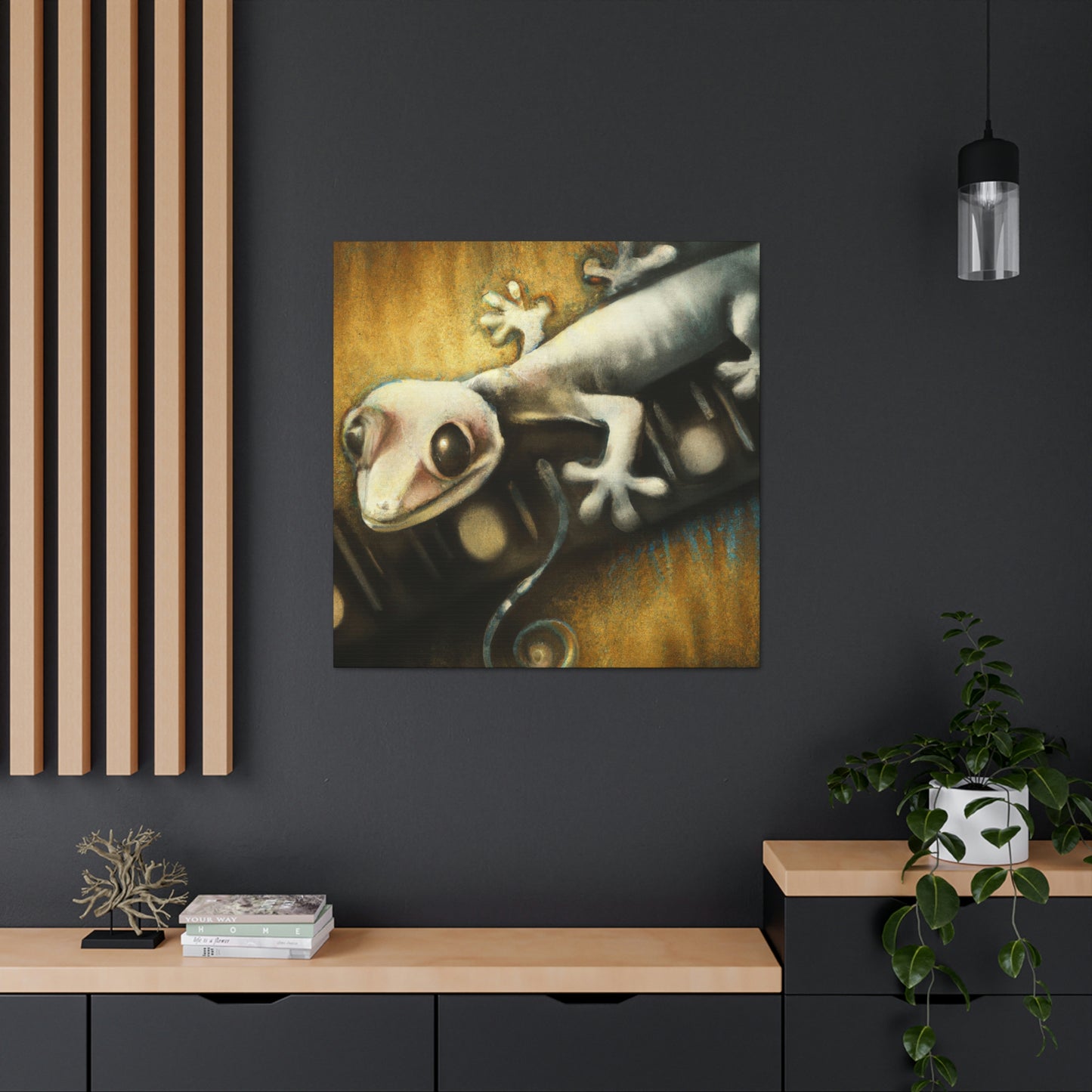 Gecko in the Mist - Canvas