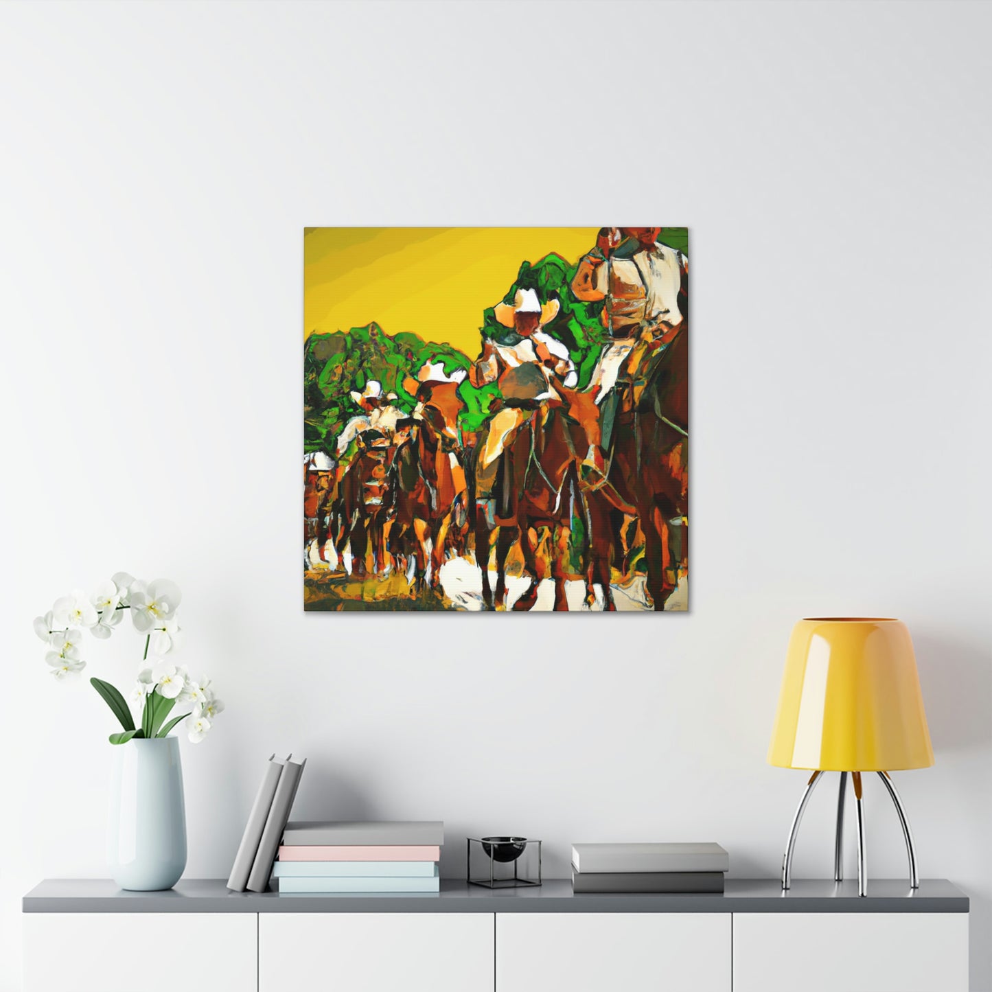 Herding the Cattle Sunrise - Canvas