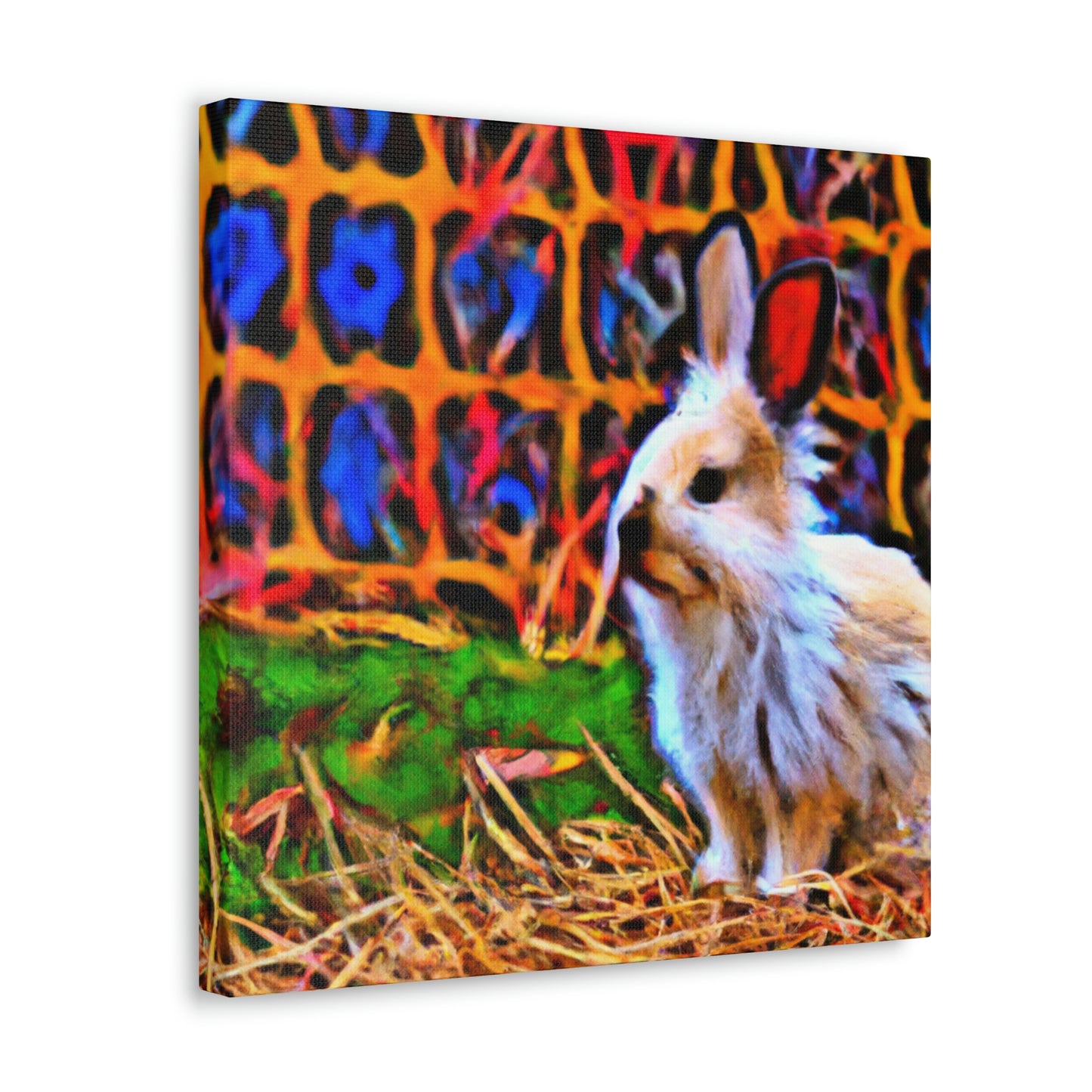 Rabbit in Digital Dreams - Canvas