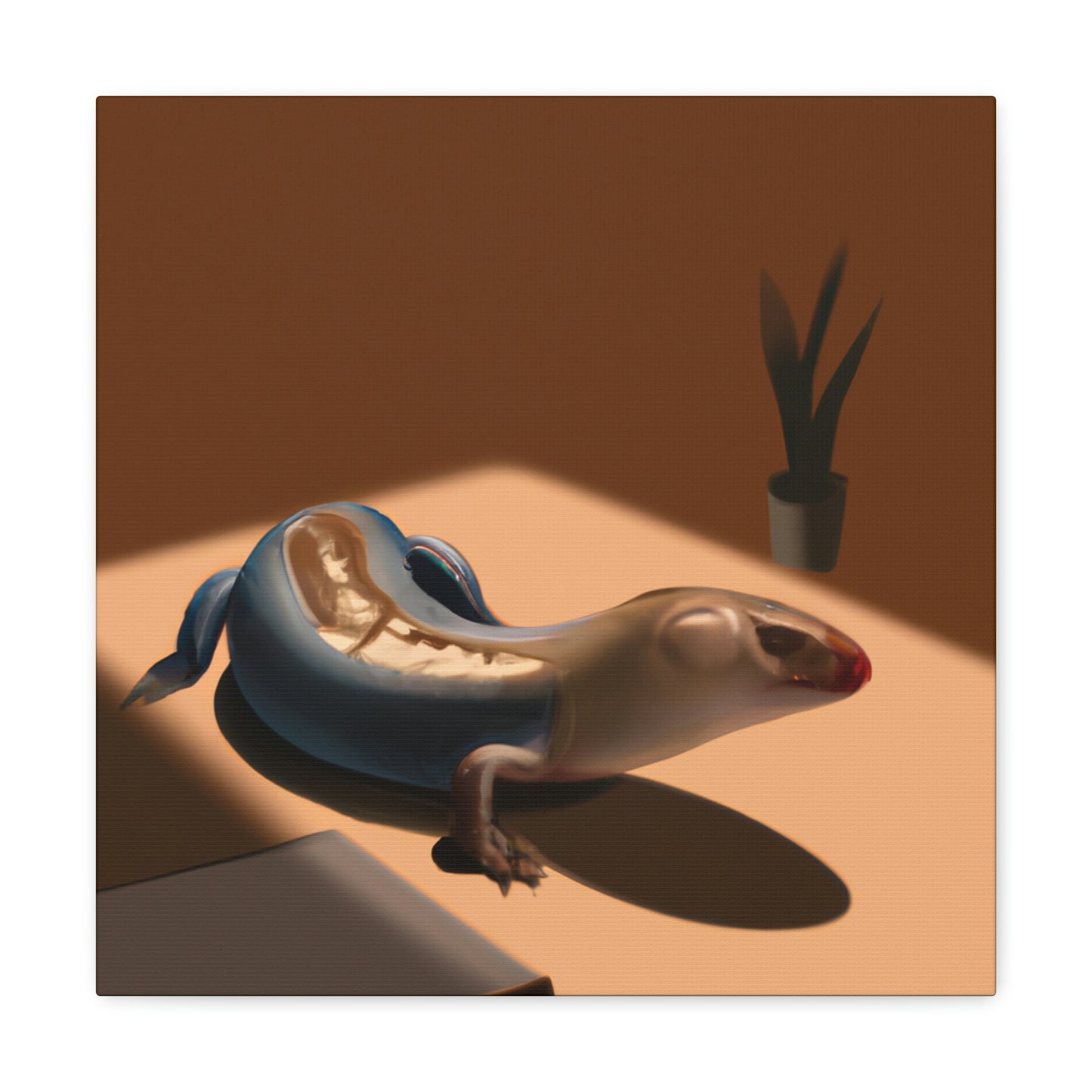 "Blue-Tongued Skink Zen" - Canvas