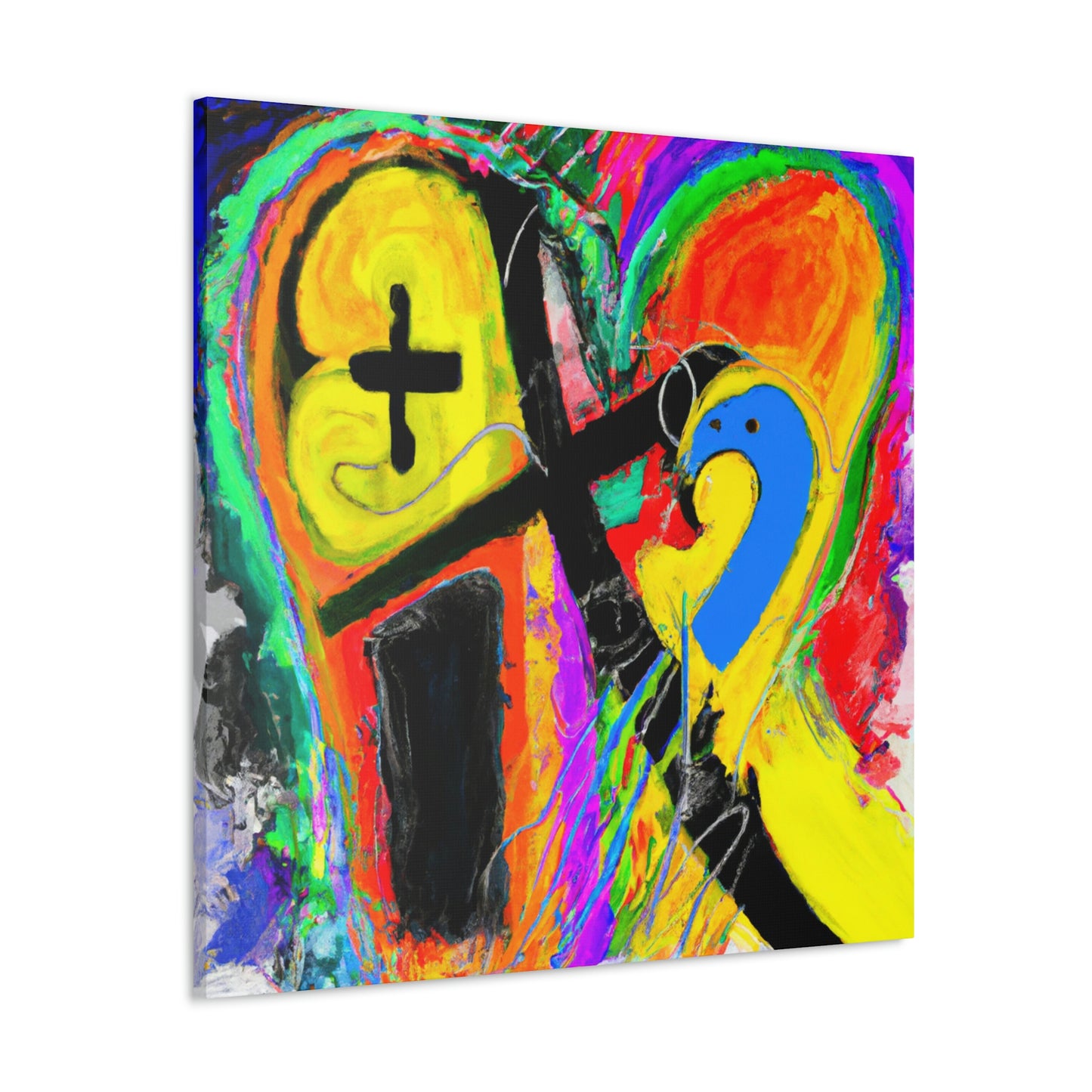 Love's Rainbow Embrace - Canvas