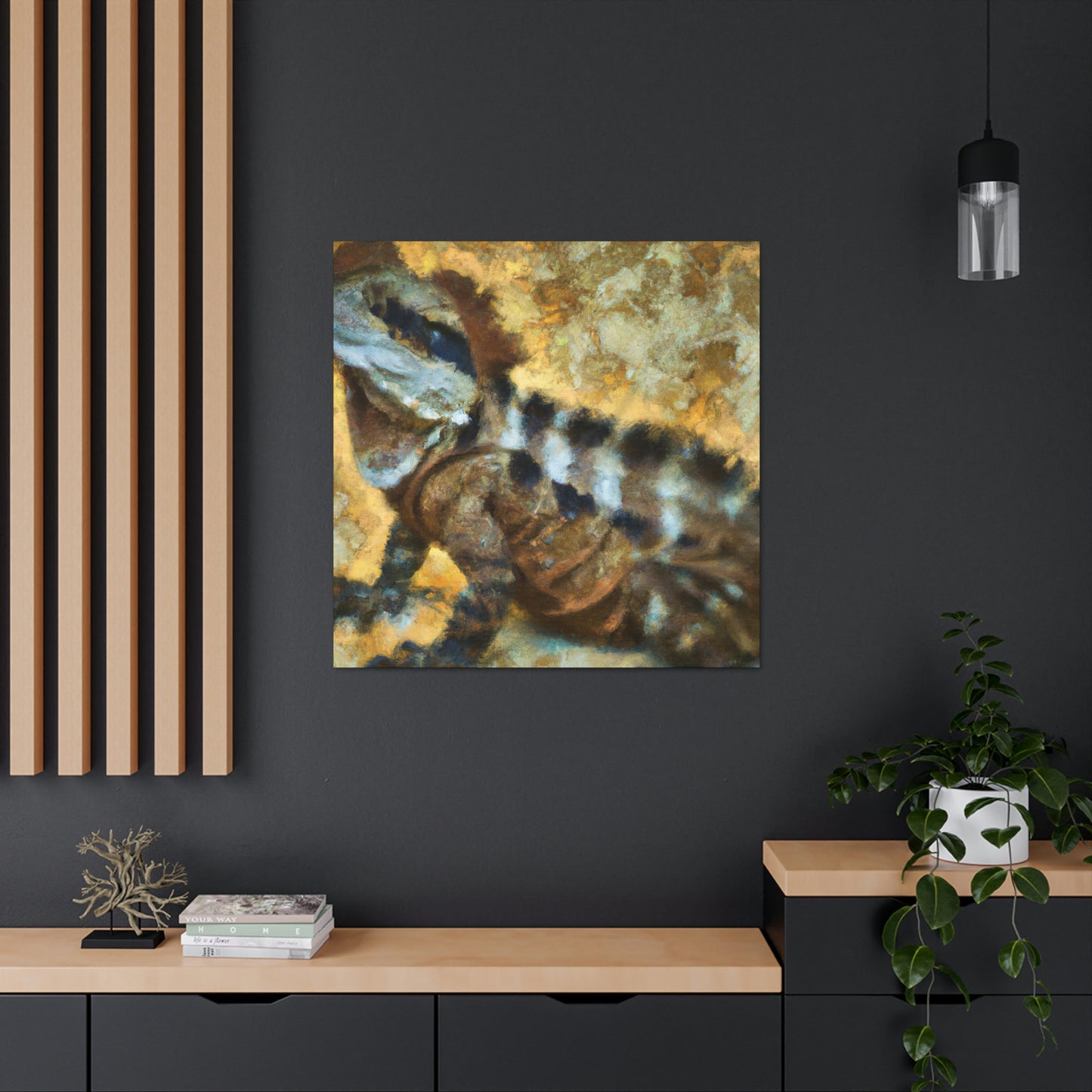 "Fanciful Frilled Lizard" - Canvas