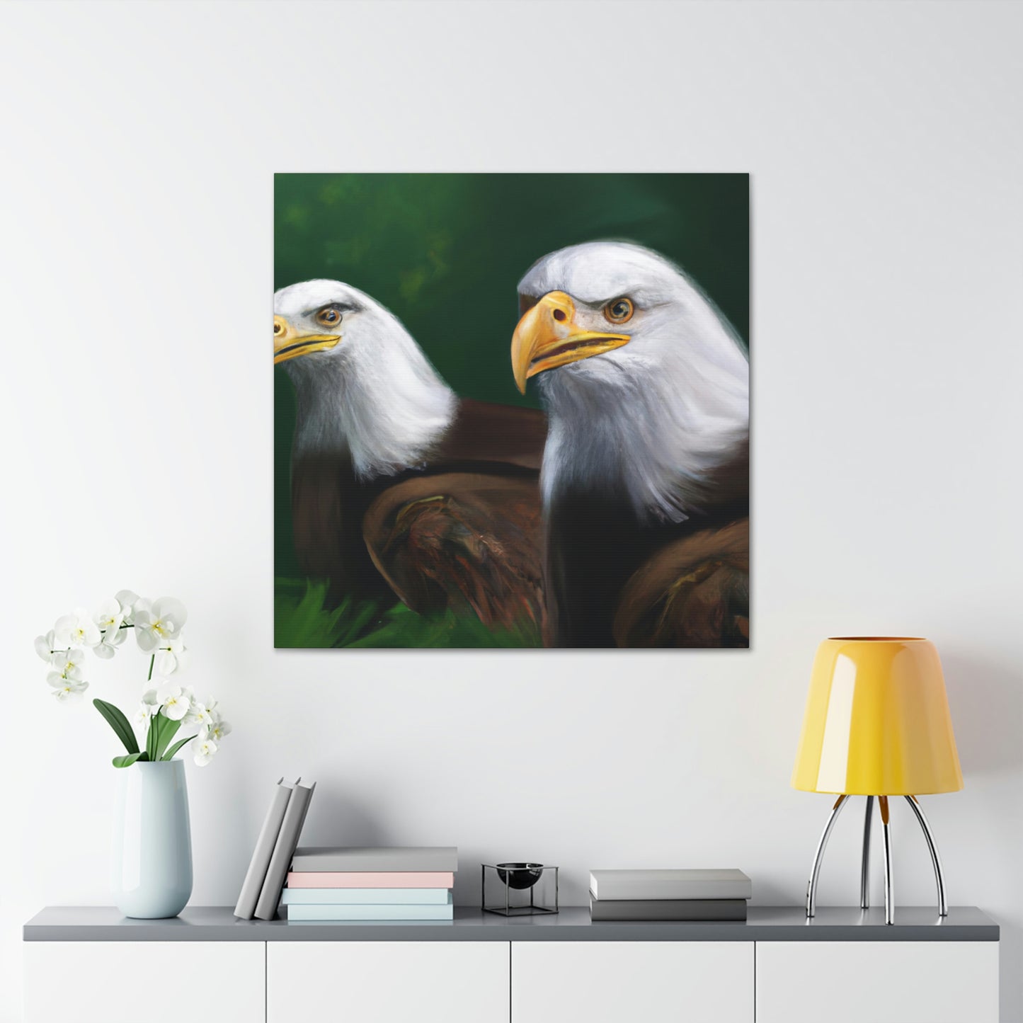 Bald Eagles in Flight - Canvas