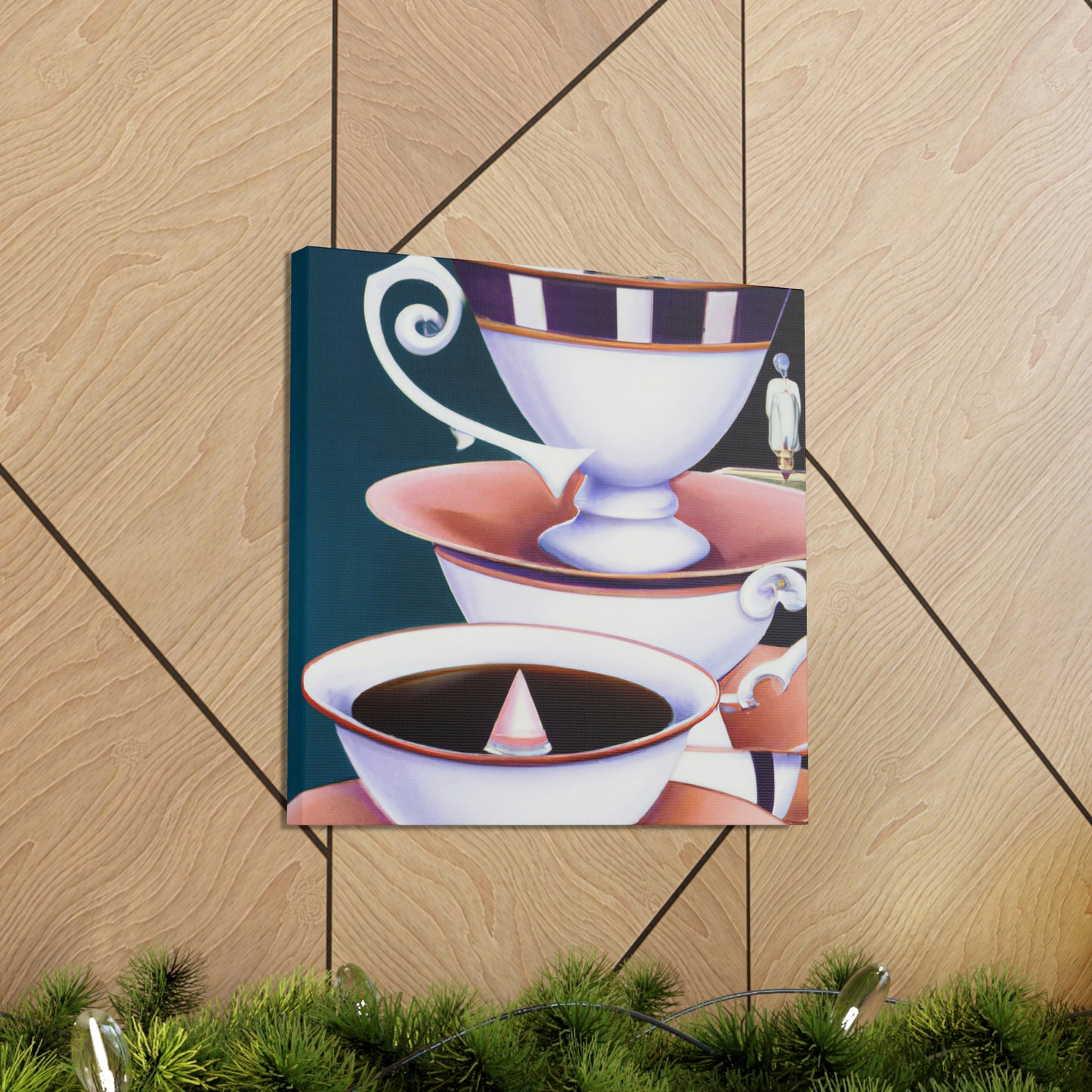 "Cups of Steamy Joy" - Canvas