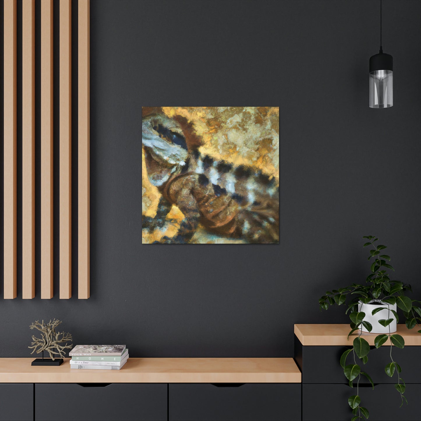 "Fanciful Frilled Lizard" - Canvas