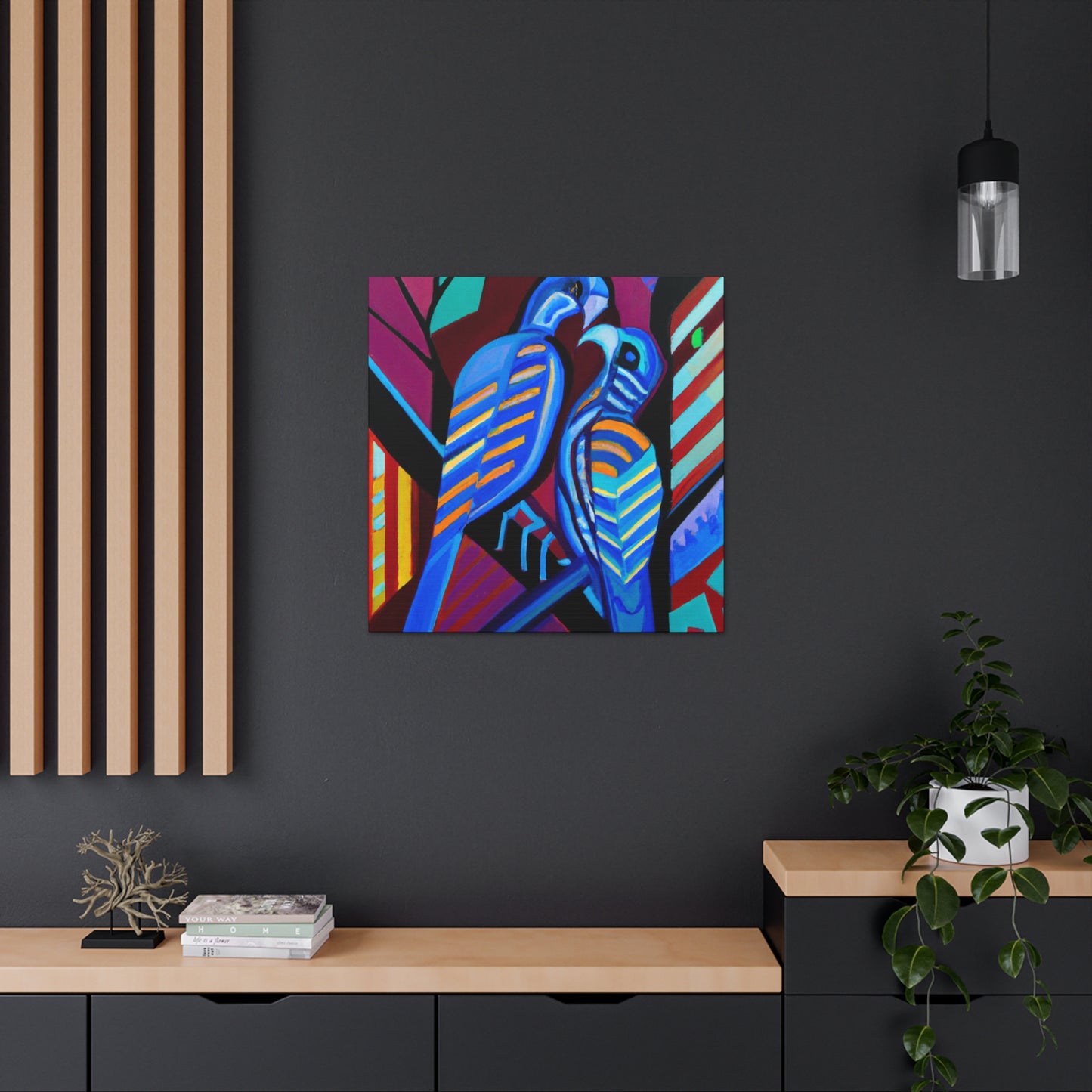 Loving Birds Flourish - Canvas