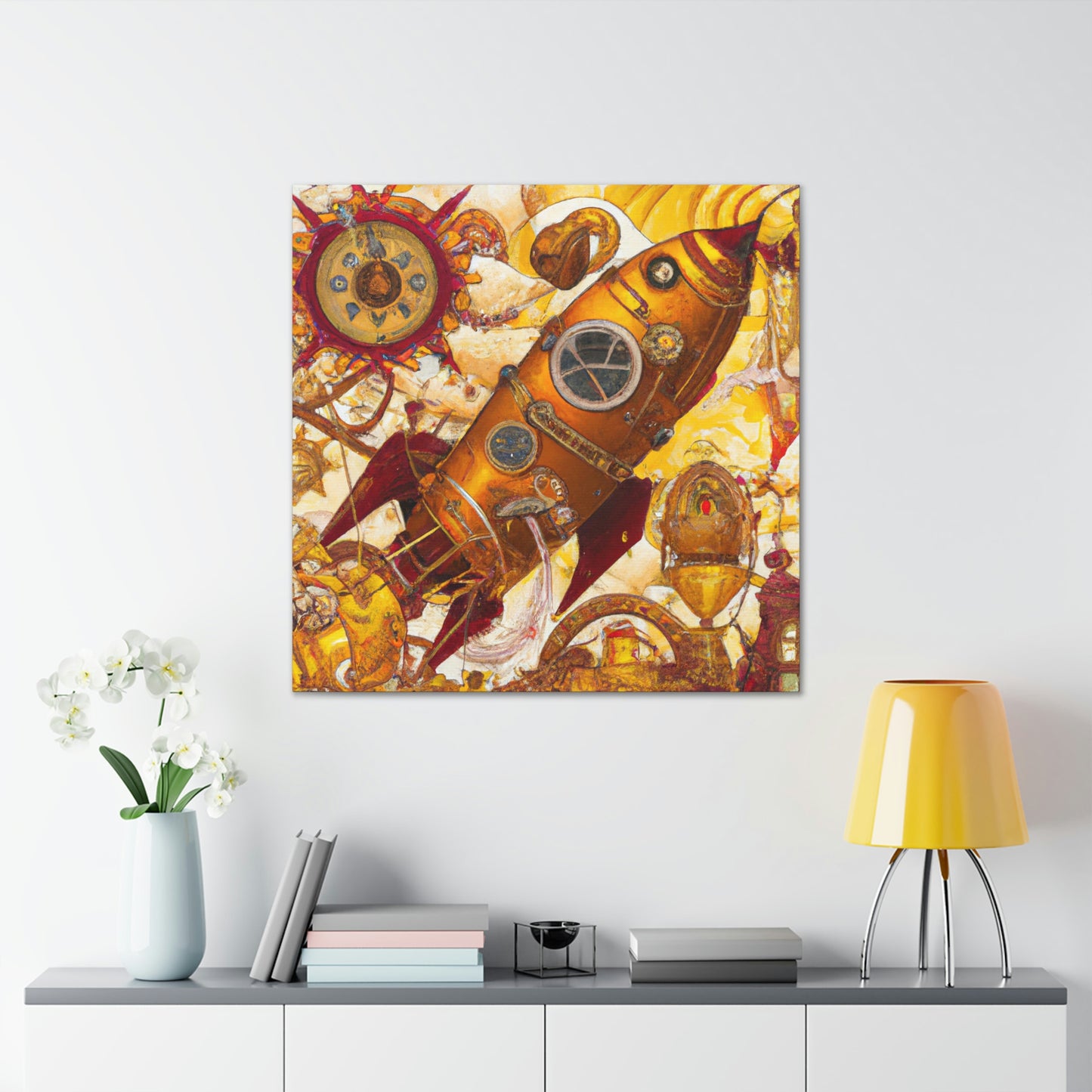 "Space Shuttle Steampunk Dream" - Canvas