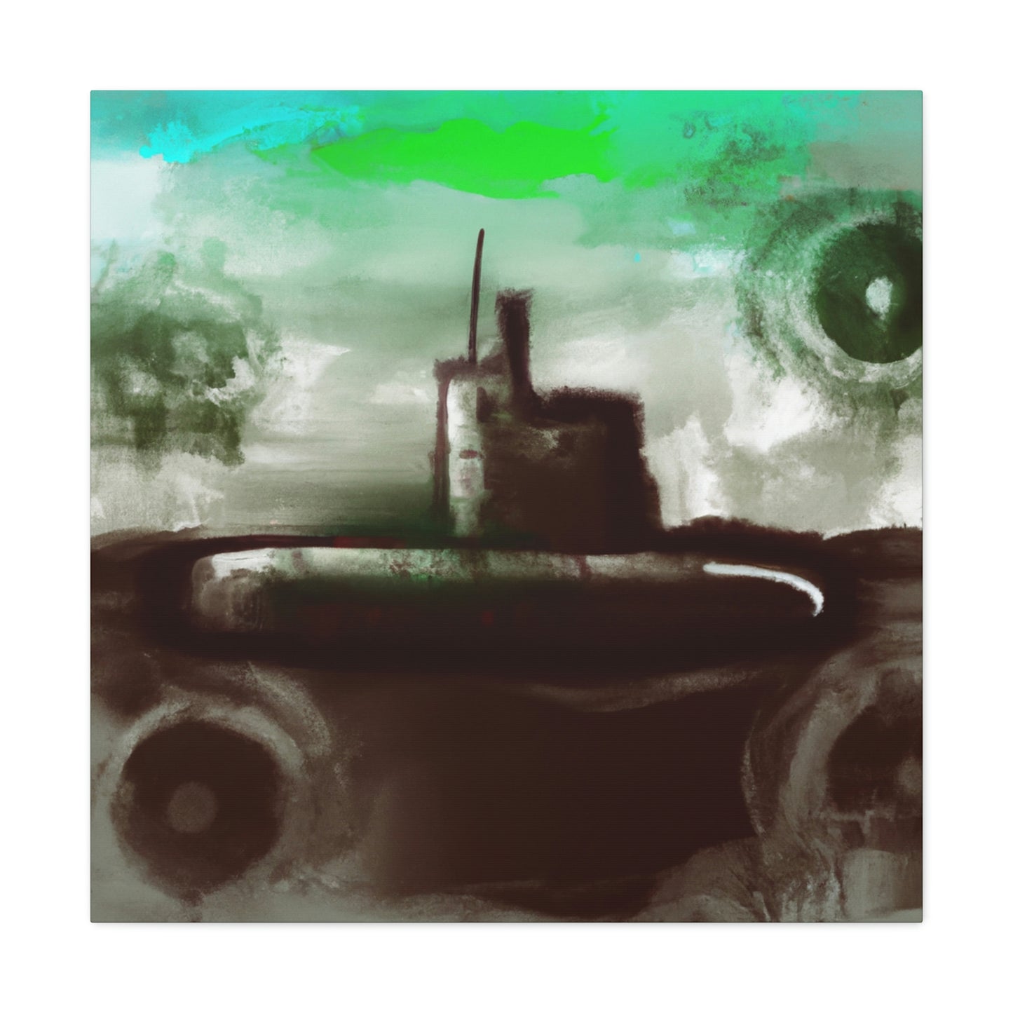 Submarine Below The Sea - Canvas