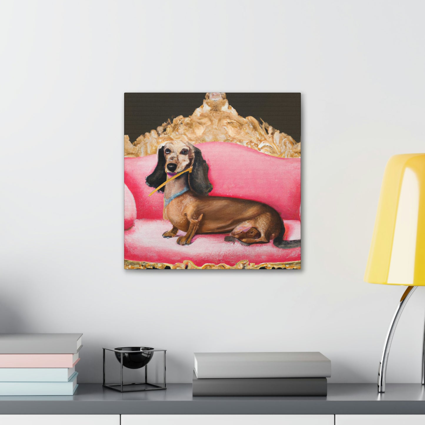 Dachshunds at Play - Canvas