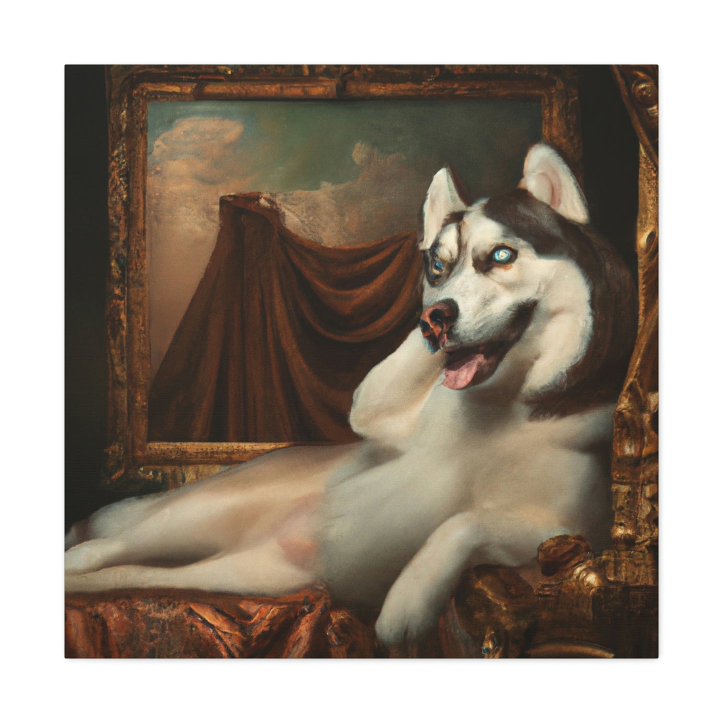 "The Loyal Husky Companion" - Canvas