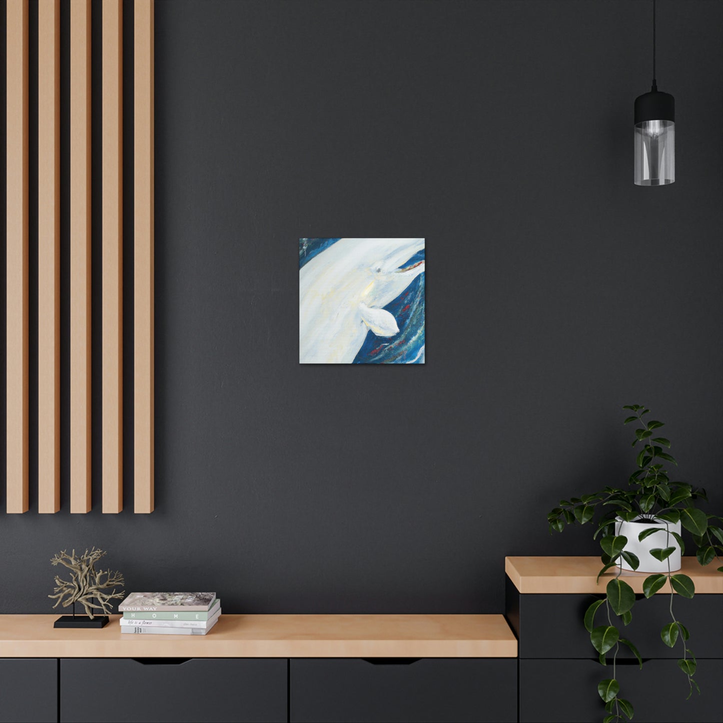 Beluga Whale Majestic. - Canvas