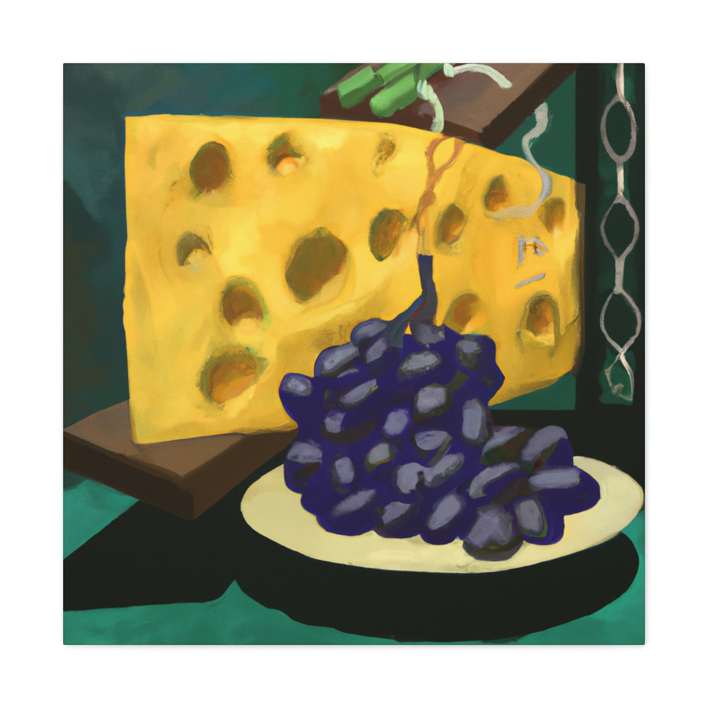 Cheese and Grapes Pop - Canvas