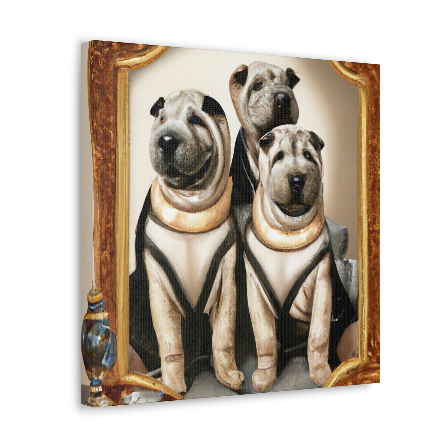 "Shar Pei's Golden Shine" - Canvas